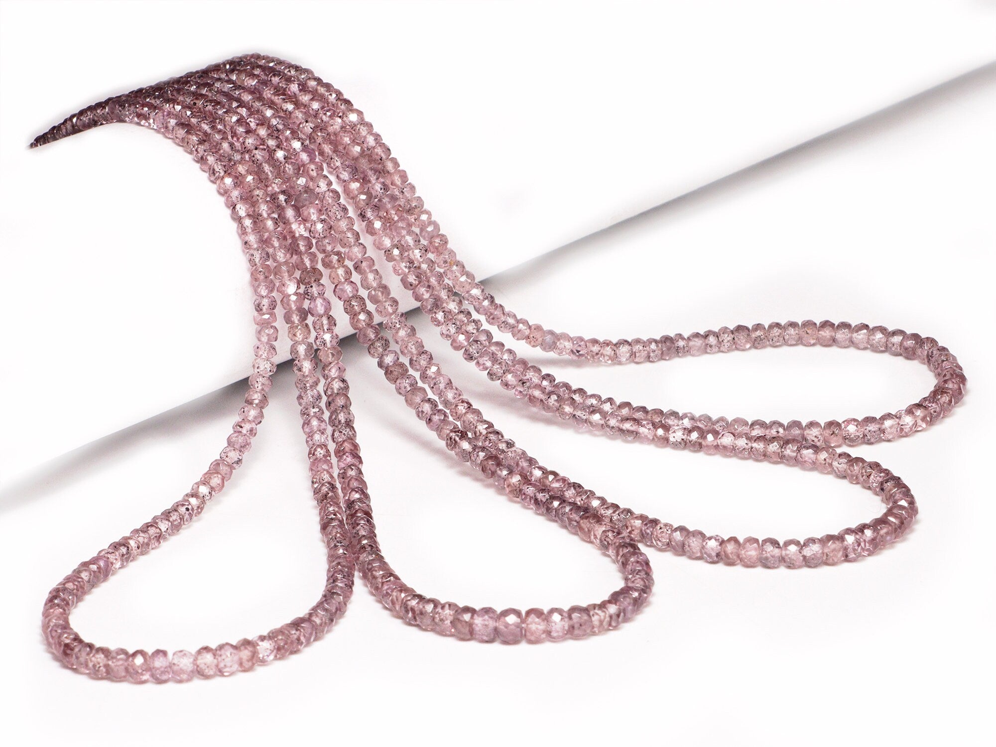 Malaya Garnet Faceted Rondelle Beads, 3.5 mm To 5 mm, Malaia Garnet Beads, Malaya Garnet Jewelry Making Gemstone Beads, 18 Inch