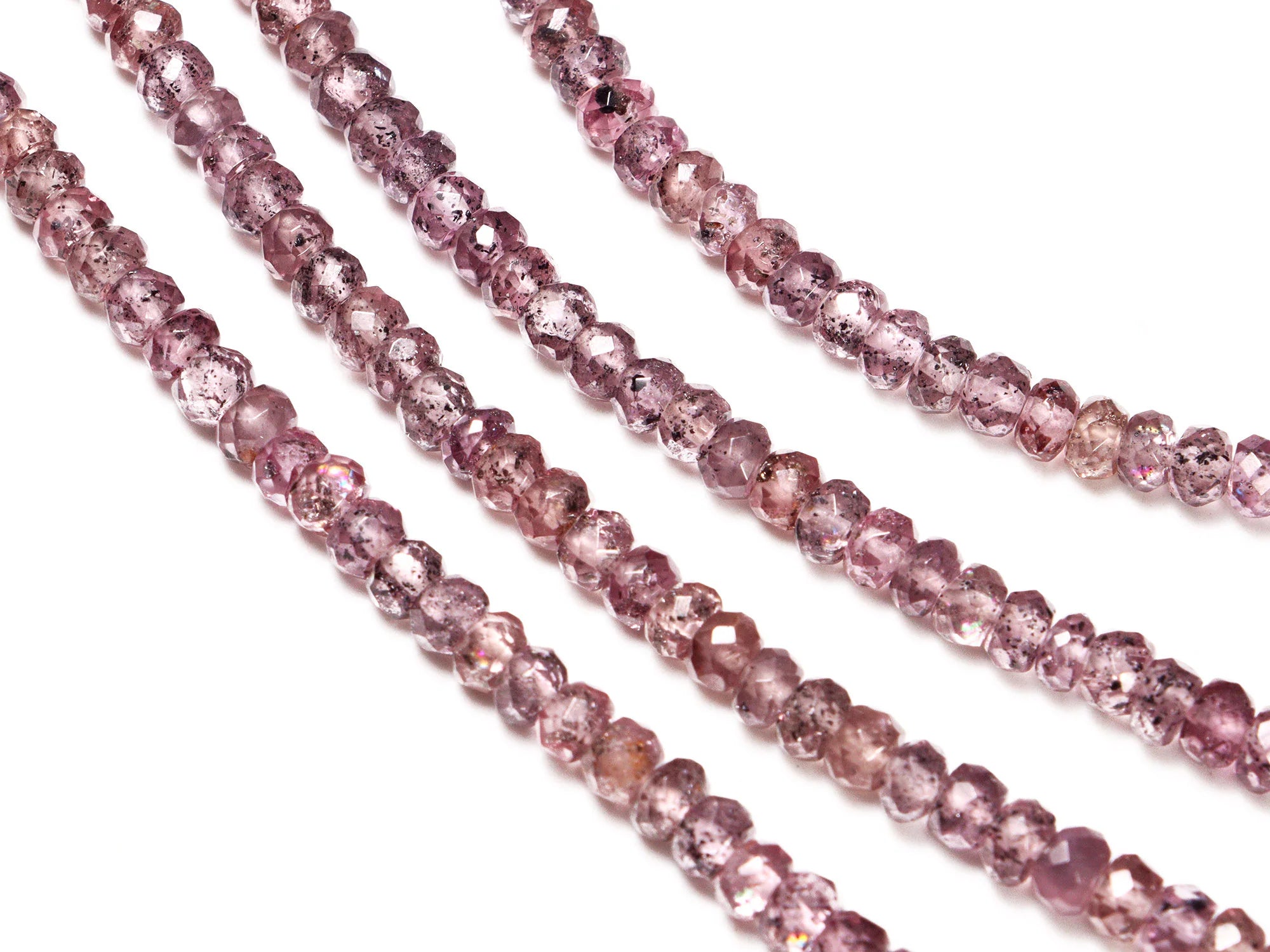 Malaya Garnet Faceted Rondelle Beads, 3.5mm To 5mm, Malaia Garnet Beads, Malaya Garnet Jewelry Making Gemstone Beads,18 Inch Strand