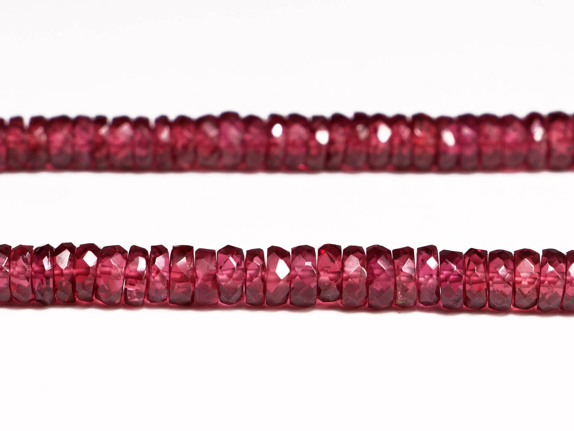 Rhodolite Garnet Faceted Tyre Beads, 3.5 mm To 6 mm, Rhodolite Garnet Wheels, Reddish Garnet Jewelry Making Gemstone Beads, 16 Inch