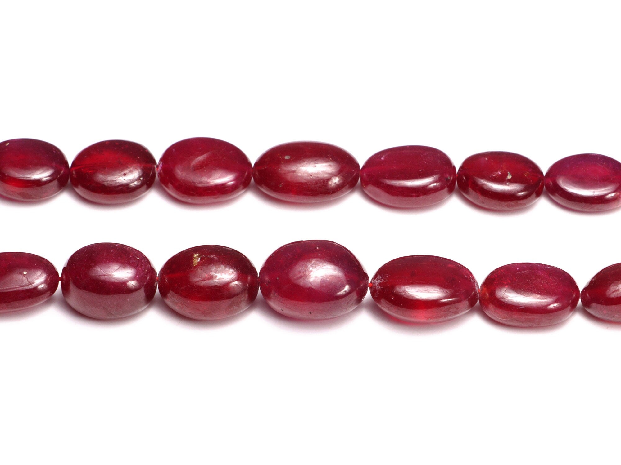 AAA Quality Ruby Smooth Oval Shape Nuggets Beads, 9.5x12 mm To 16x20.5 mm, SKU2006
