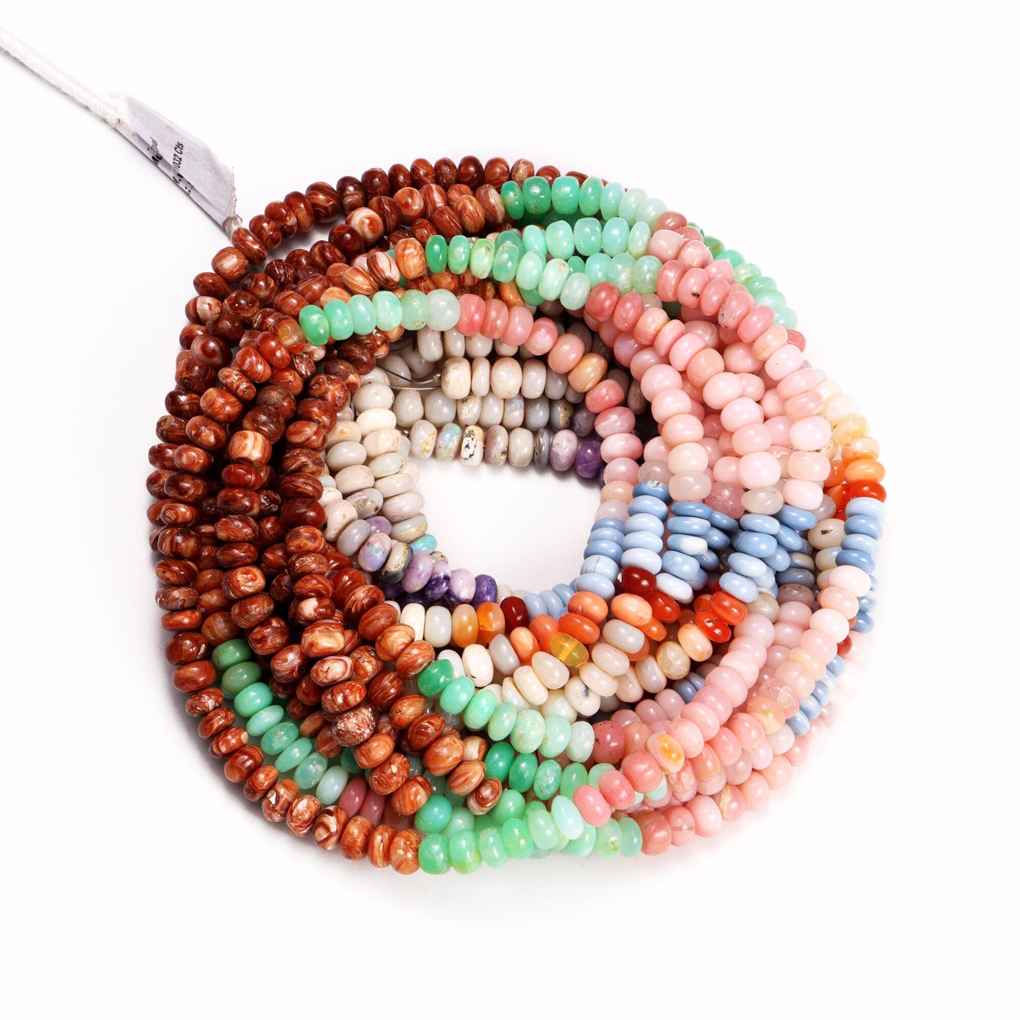 Multi Opal Smooth Rondelle Beads, 6 mm To 6.5 mm, Multi Opal Beads, Multi Opal Shaded Beads, Multi Opal Jewelry Making Gemstone SKU 1988