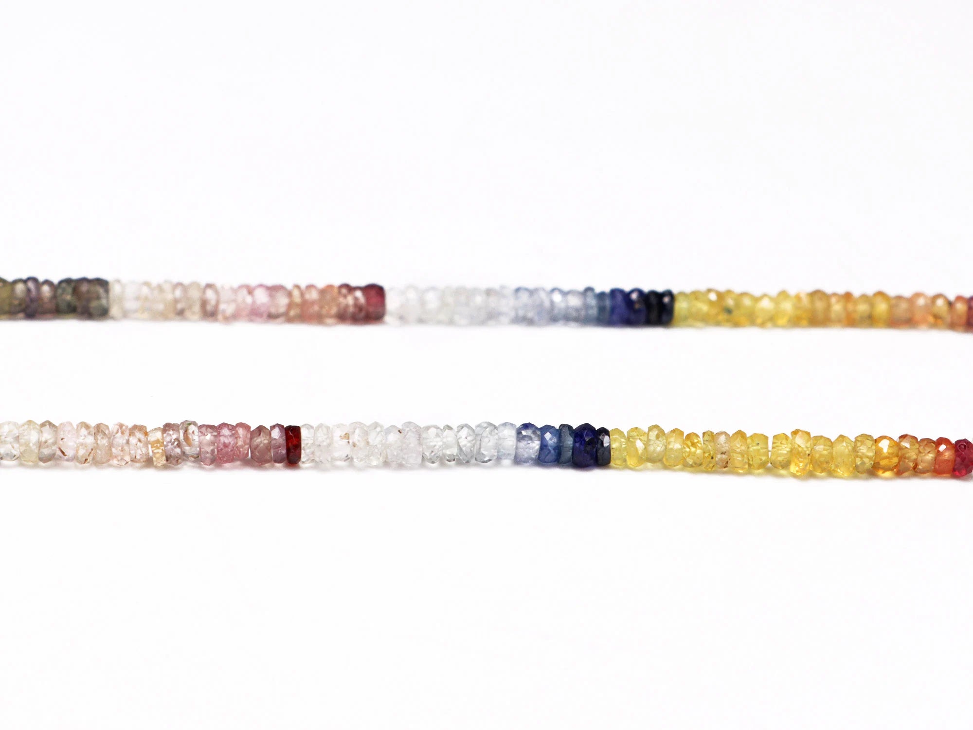 AA Quality Multi Sapphire Faceted Tyre Beads, SKU2024