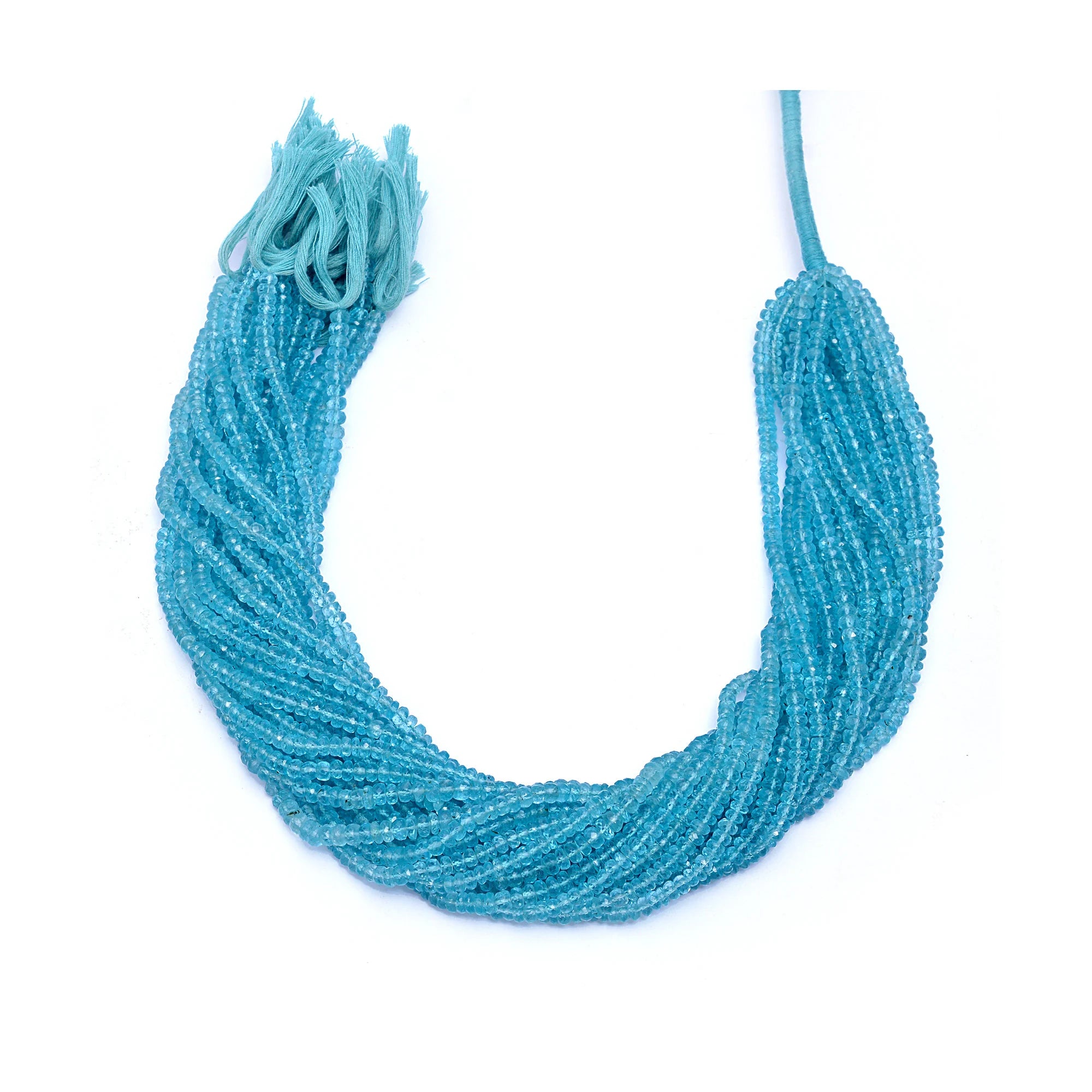 Natural Sky Apatite Faceted Rondelle Beads, 4 mm To 5 mm, 15.5 Inch Strand (SKU359)