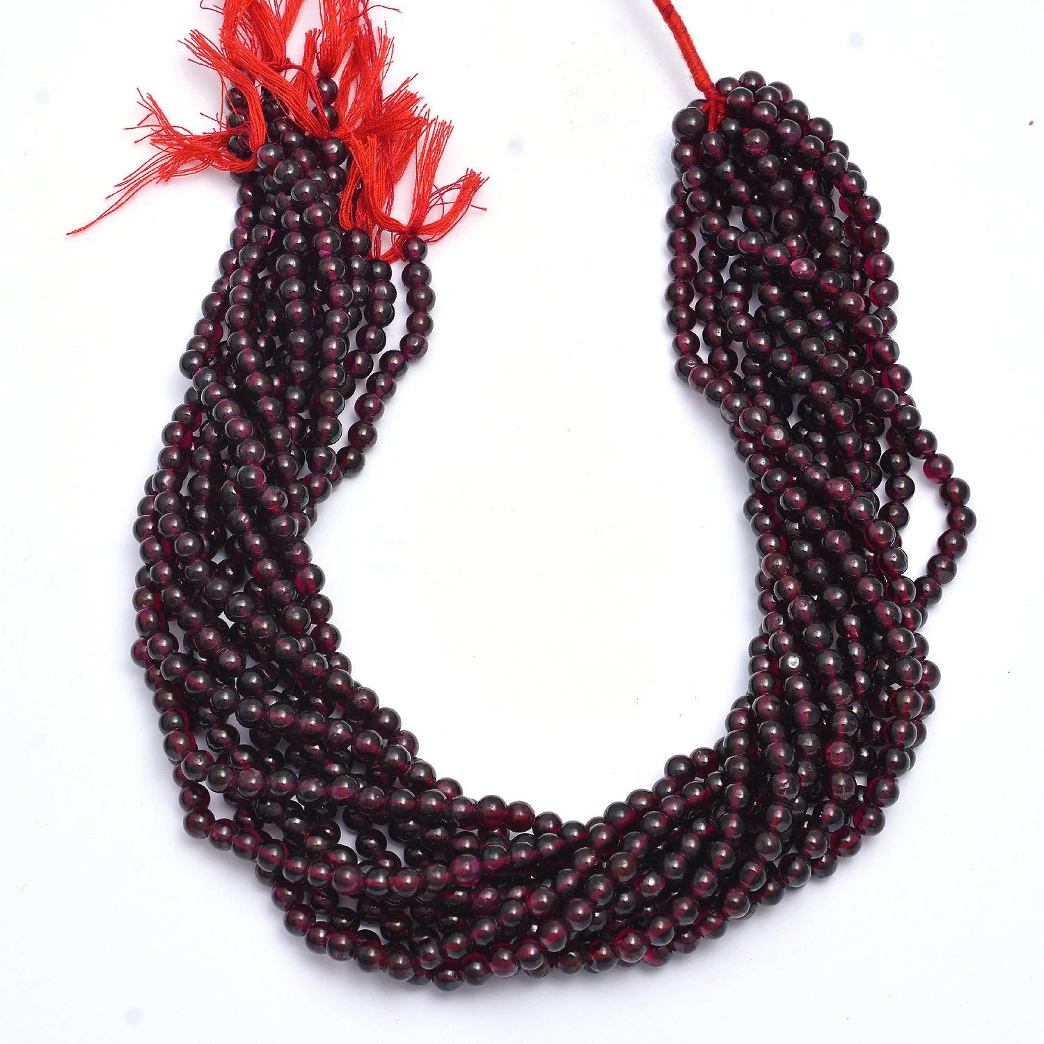 Natural Red Garnet Smooth Round Beads, 5 mm, 6mm, Red Garnet Balls, SKU264