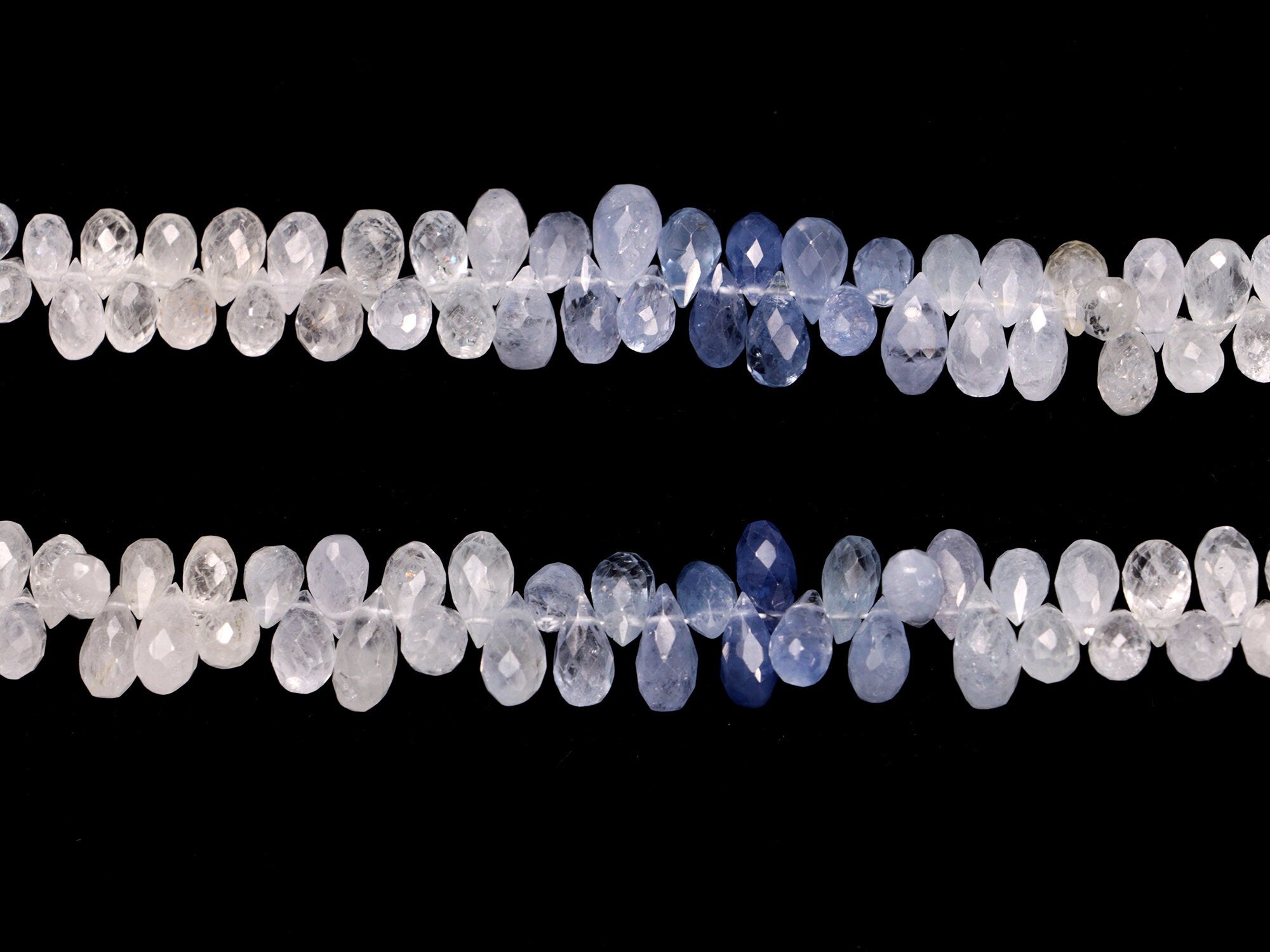 AA Quality Blue Shaded Sapphire Faceted Drops Beads, SKU2010