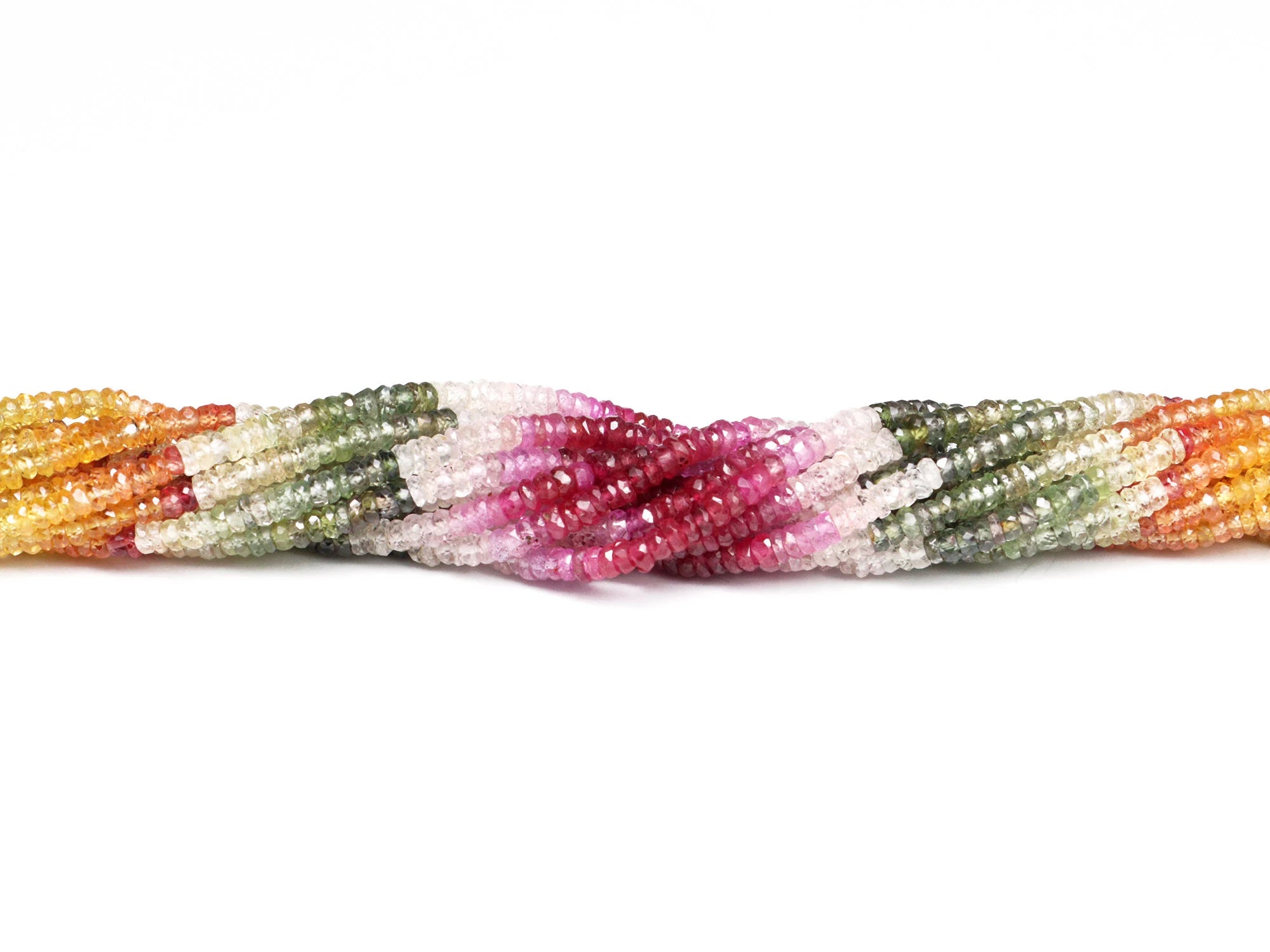 AA Quality Multi Sapphire Faceted Tyre Beads, SKU2024