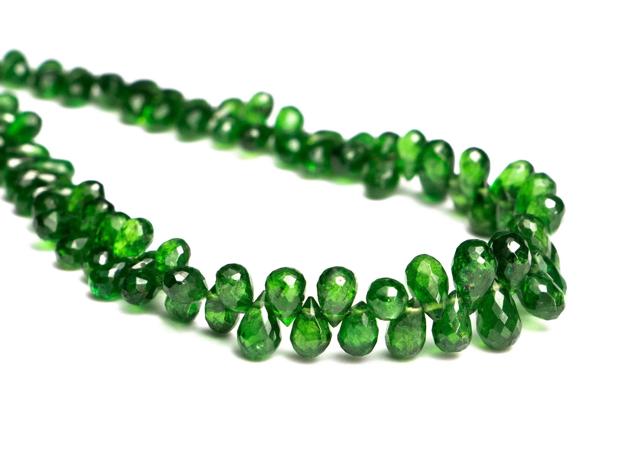 AAA Quality Tsavorite Faceted Teardrop Beads, 2x3 mm To 4x6 mm, SKU2032