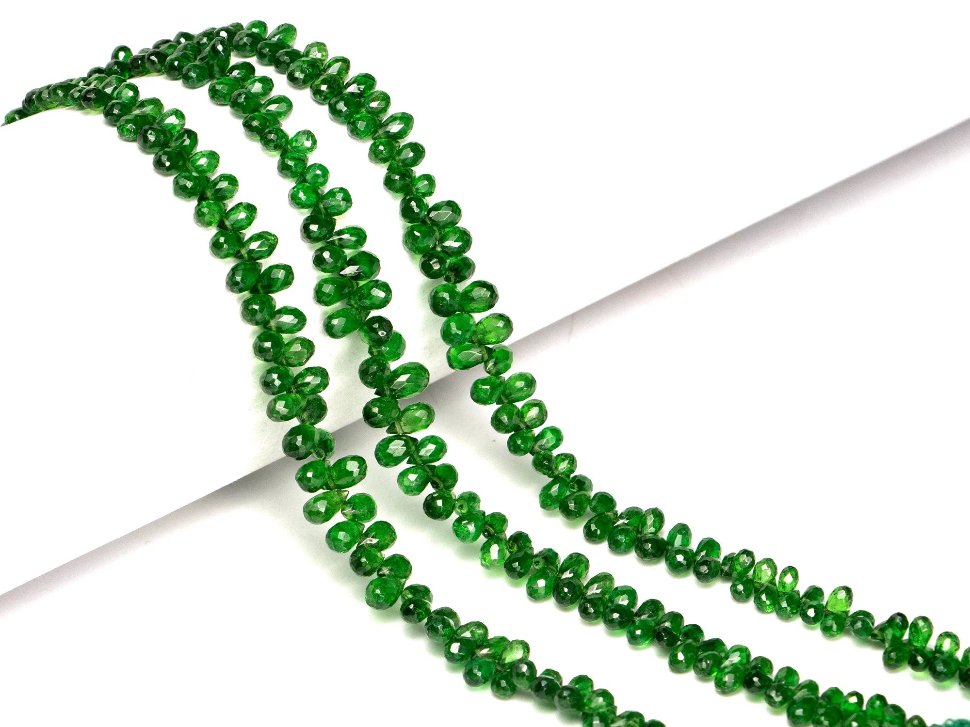 AAA Quality Tsavorite Faceted Teardrop Beads, 2x3 mm To 4x6 mm, SKU2032