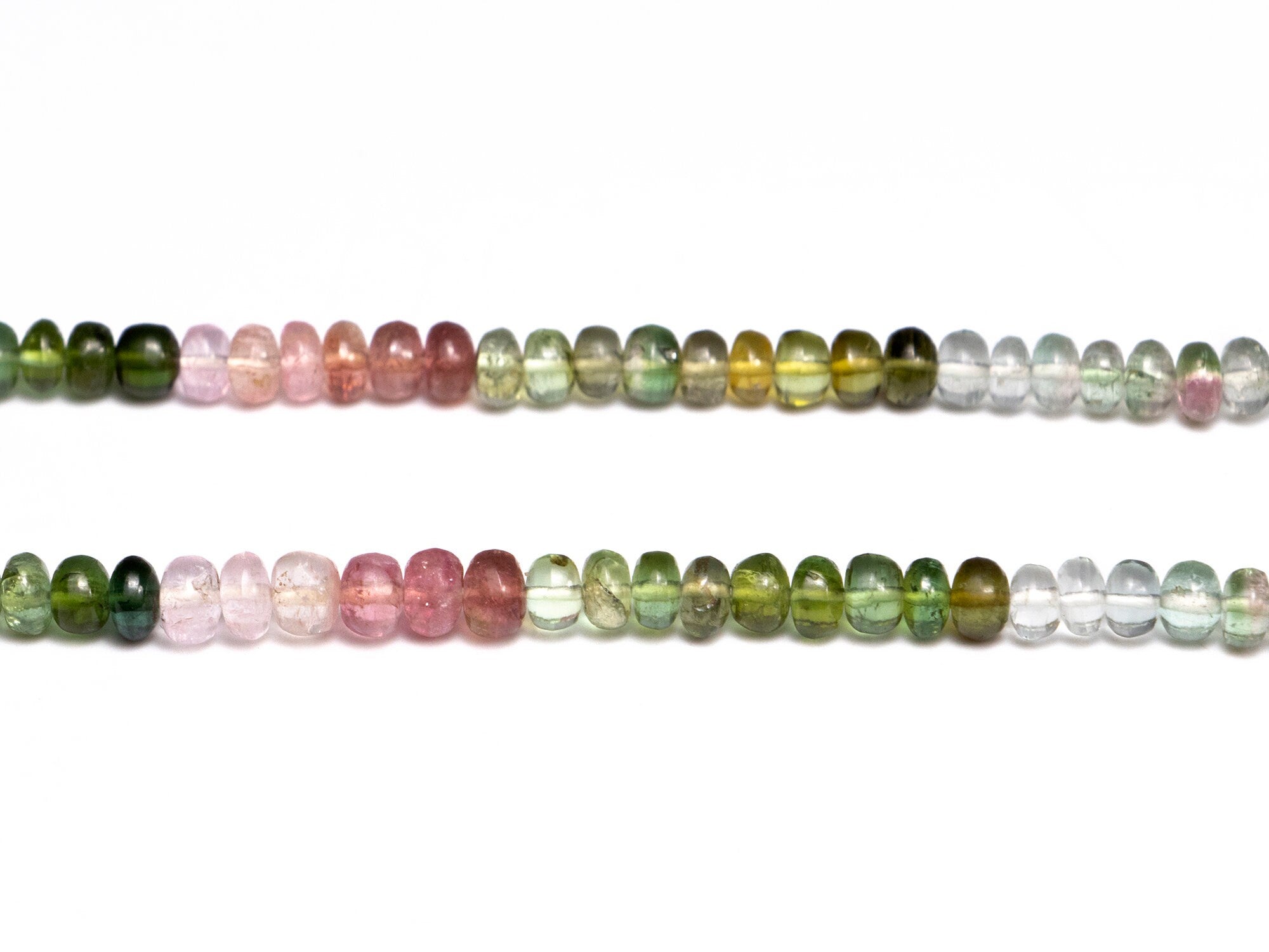 Afghani Multi Tourmaline Smooth Rondelle Beads, Multi Tourmaline Beads, Afghani Tourmaline Jewelry Making Gemstone Beads, 14 Inches