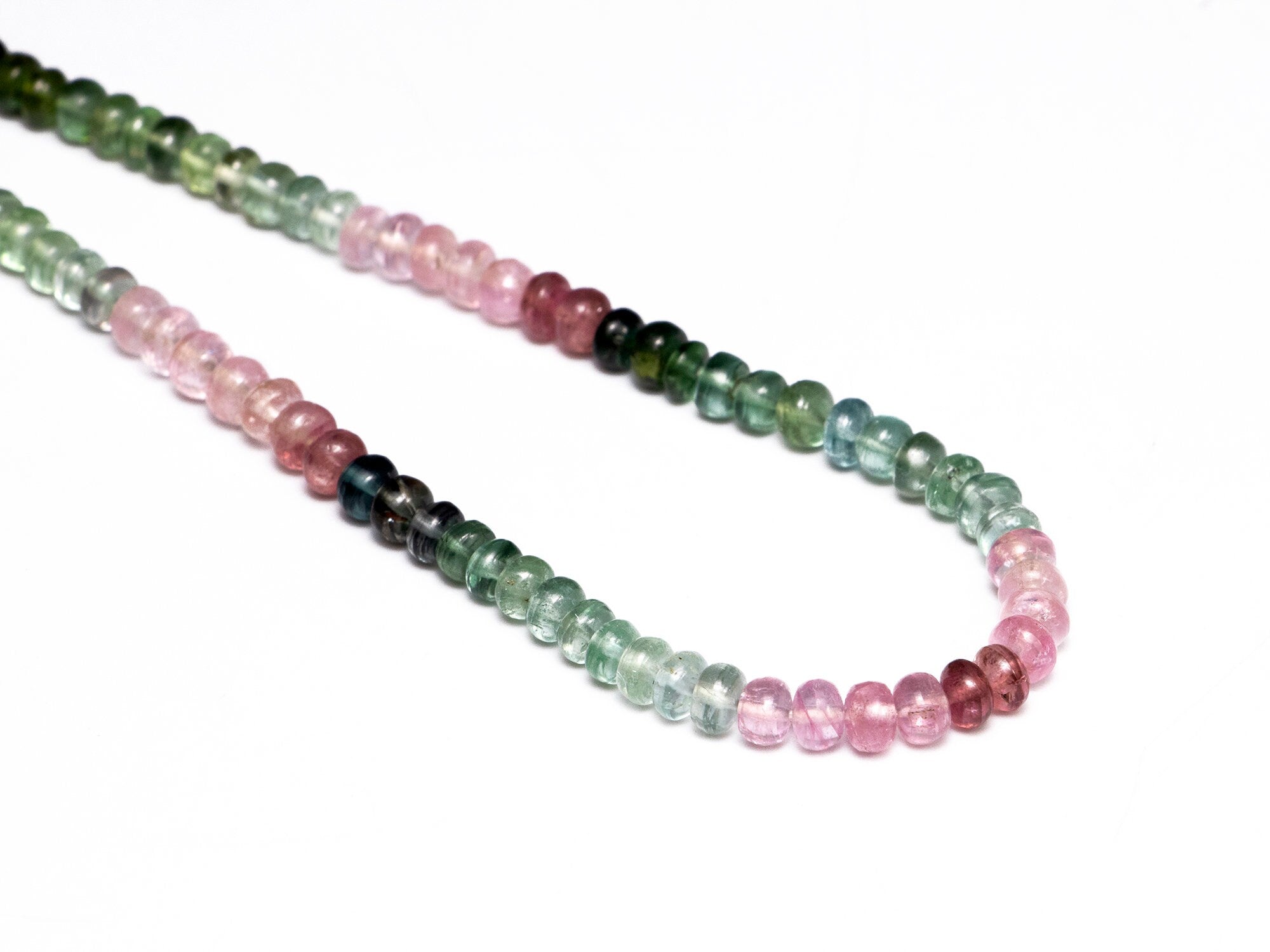Afghani Multi Tourmaline Smooth Rondelle Beads, Multi Tourmaline Beads, Afghani Tourmaline Jewelry Making Gemstone Beads, 14 Inches