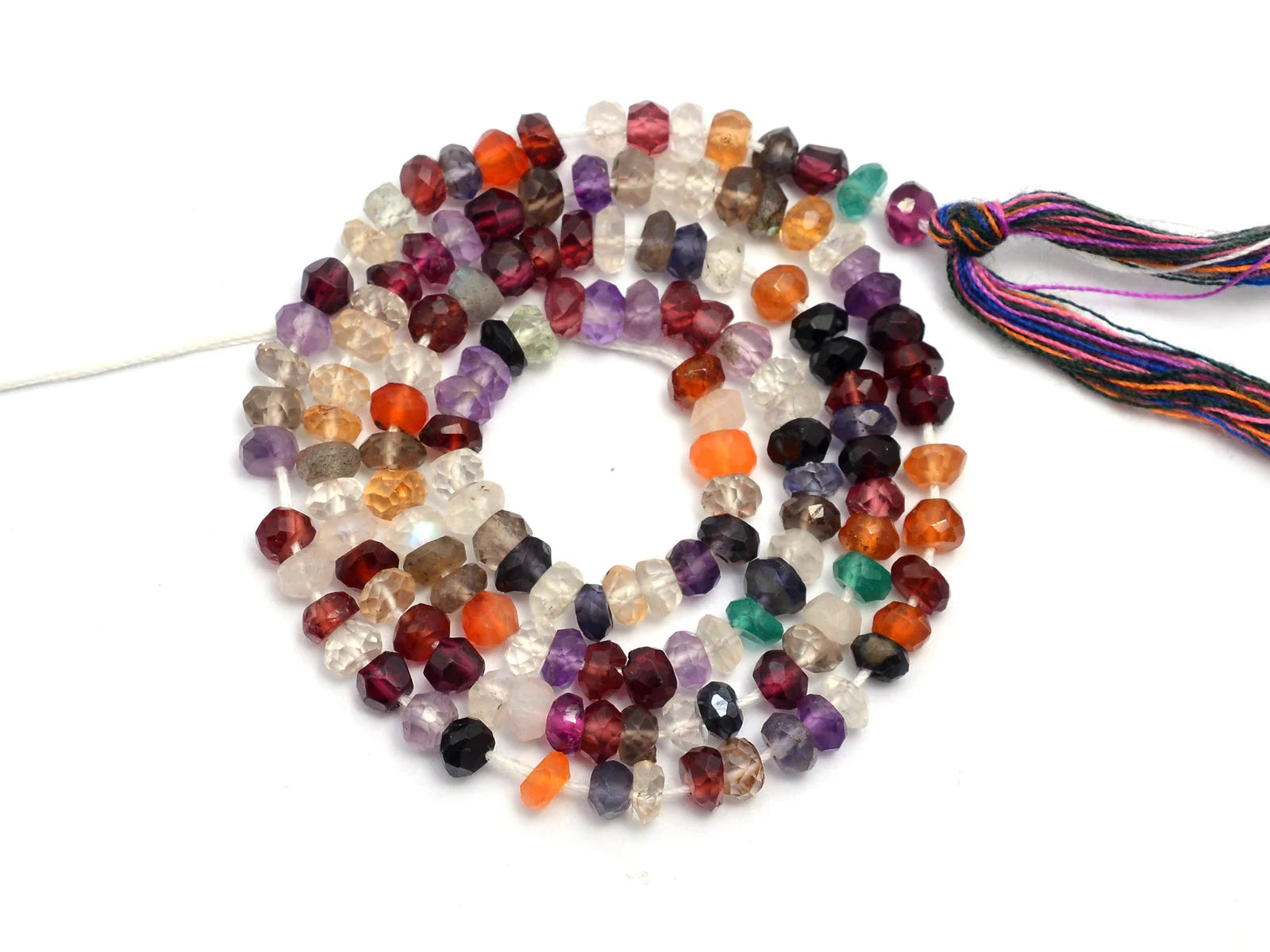 Mix Semi Precious Faceted Rondelle Beads, SKU716