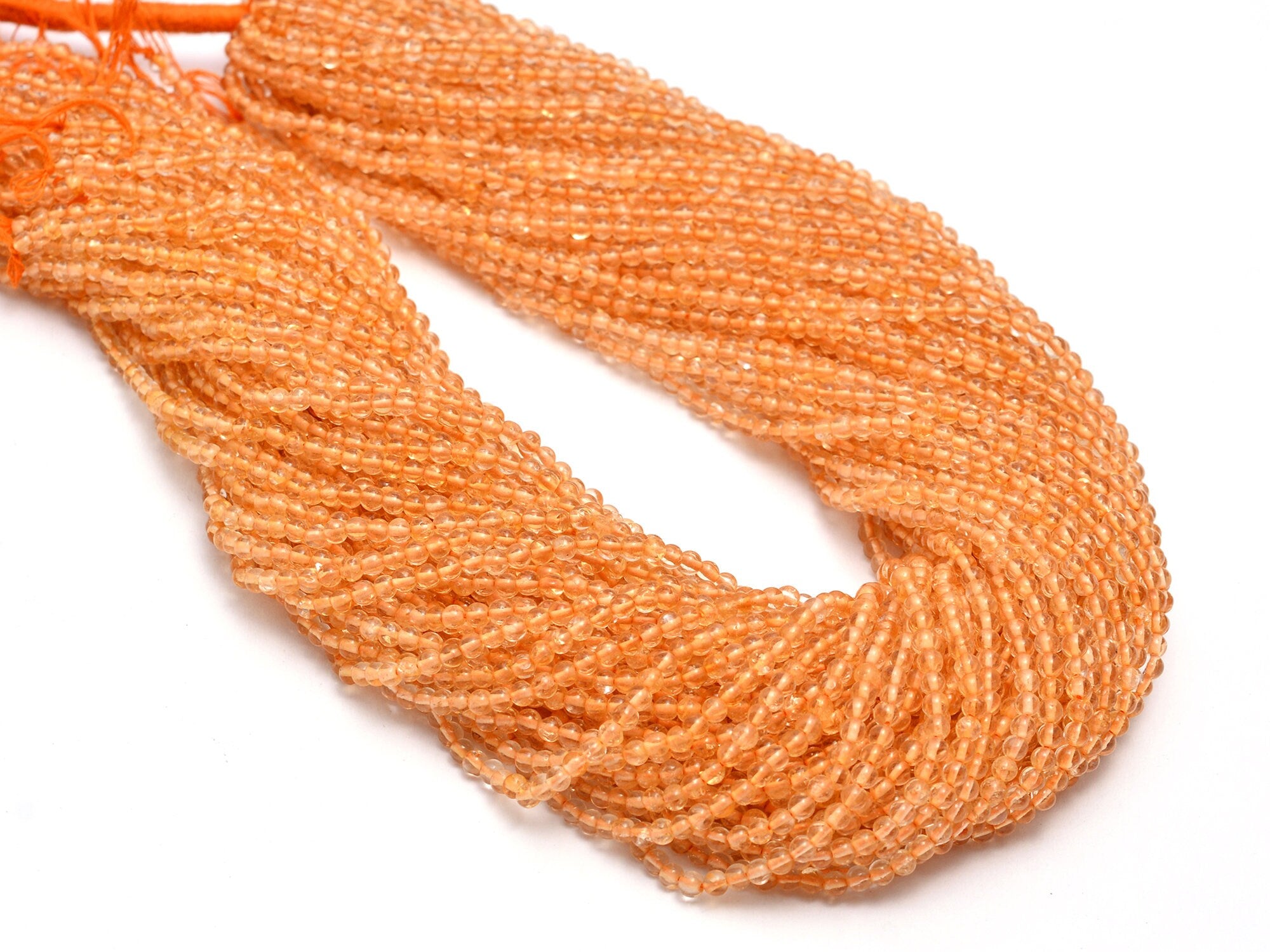 Citrine Smooth Round Balls Beads, 2.5 mm To 3 mm, SKU867