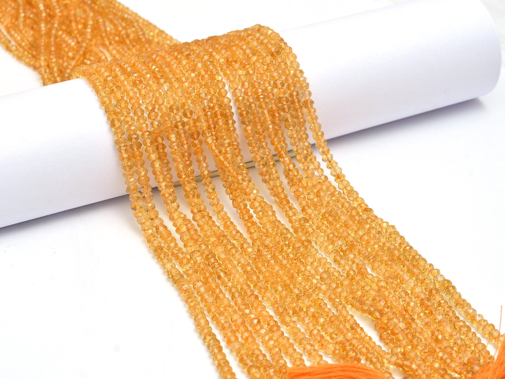 AA Grade Citrine Faceted Rondelle Beads, SKU875