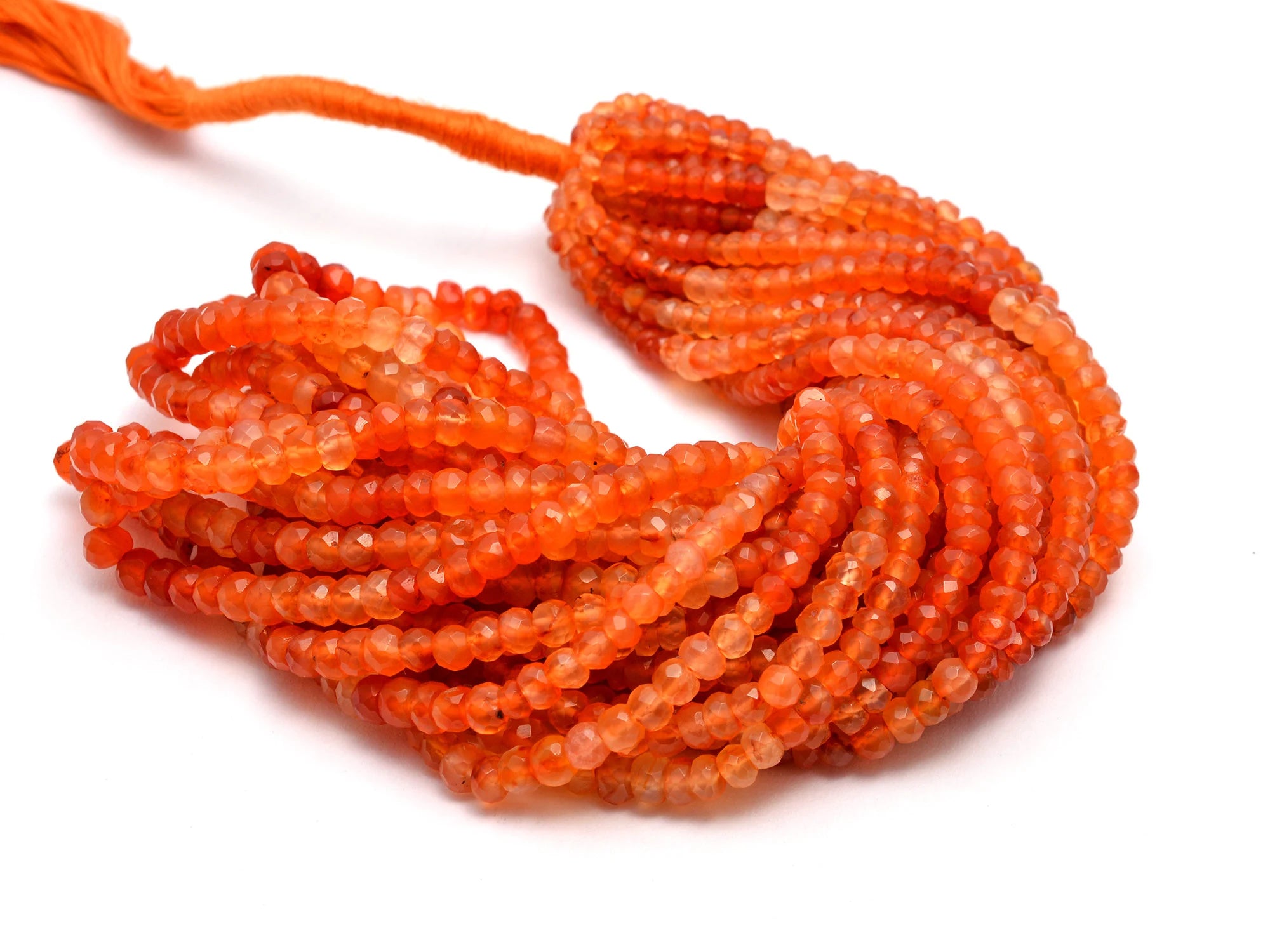 AA Quality Carnelian Shaded Faceted Rondelle Shape, SKU876