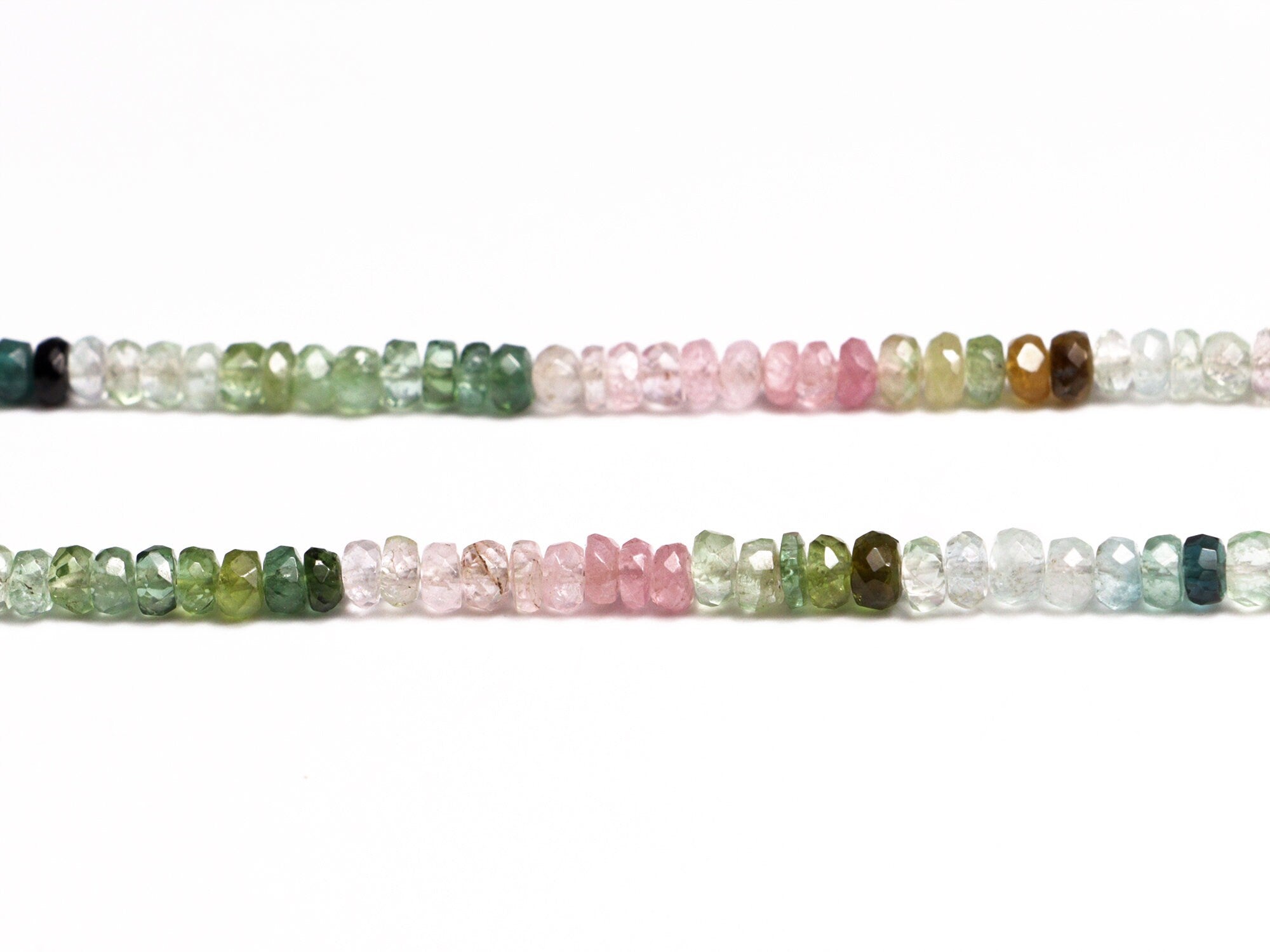 AA Quality Afghani Multi Tourmaline Faceted Rondelle Beads, SKU2067