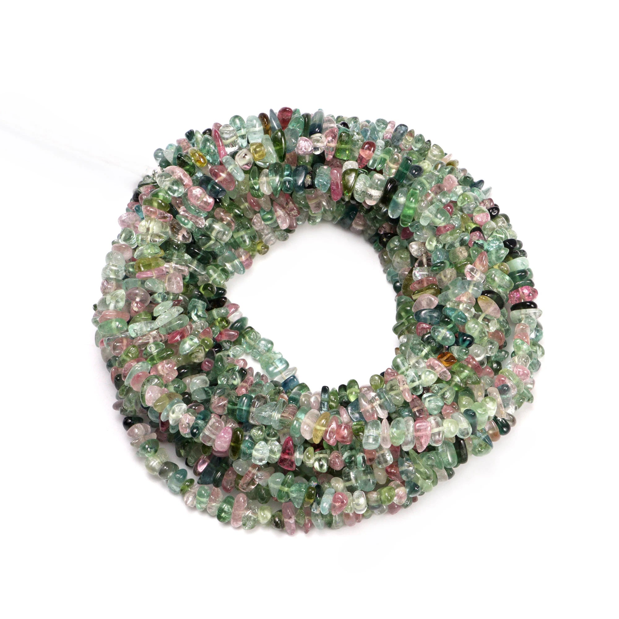 AA Quality Afghani Multi Tourmaline Smooth Uncut Beads, SKU2070