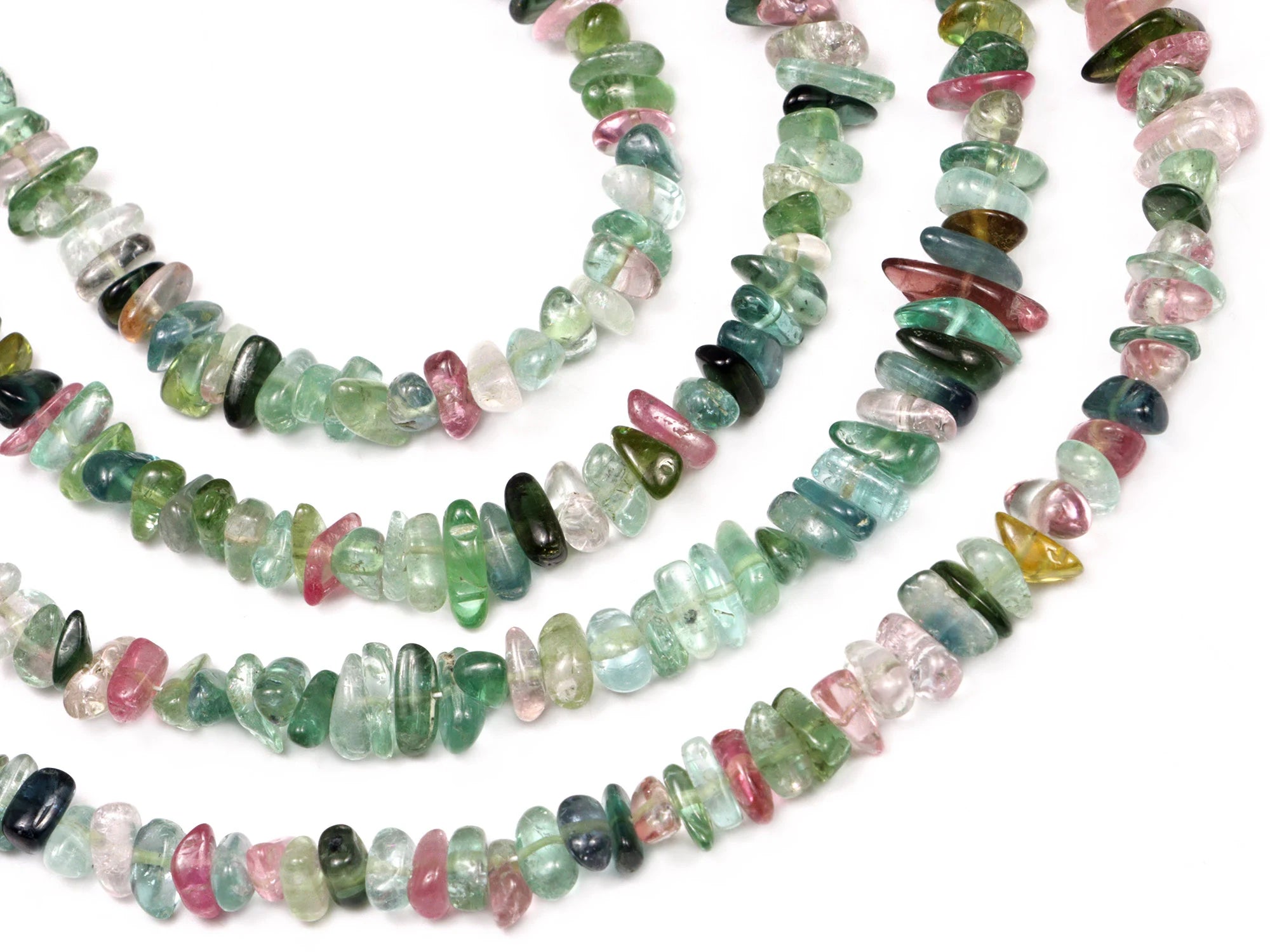 AA Quality Afghani Multi Tourmaline Smooth Uncut Beads, SKU2070