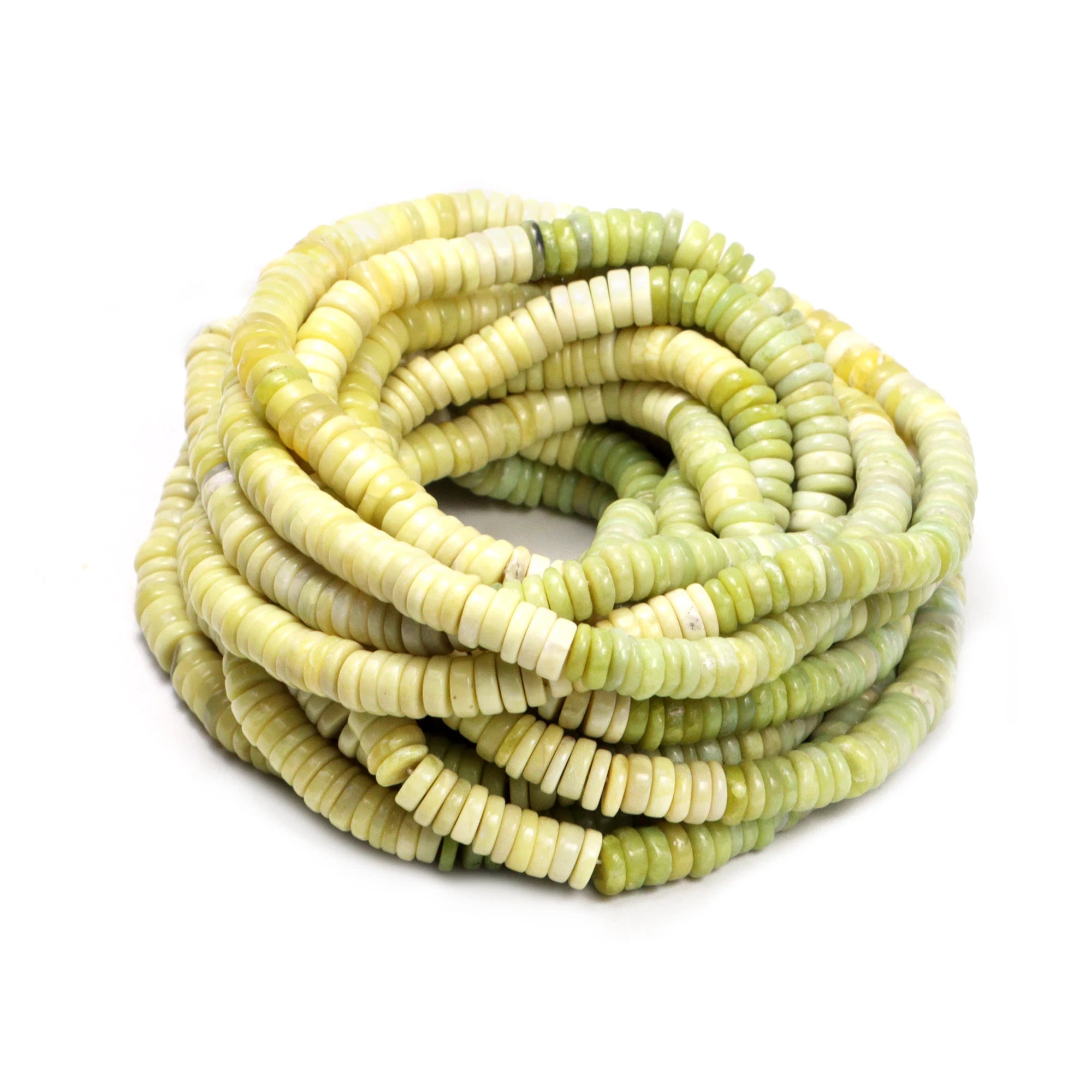 AA Quality Serpentine Smooth Heishi Beads, SKU2081