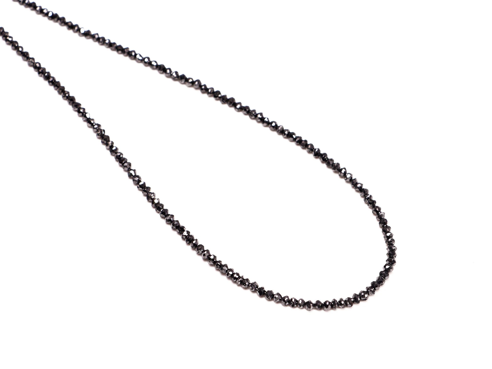Natural Black Diamond Faceted Rondelle Beads, 2. To 2.5 mm, SKU2109
