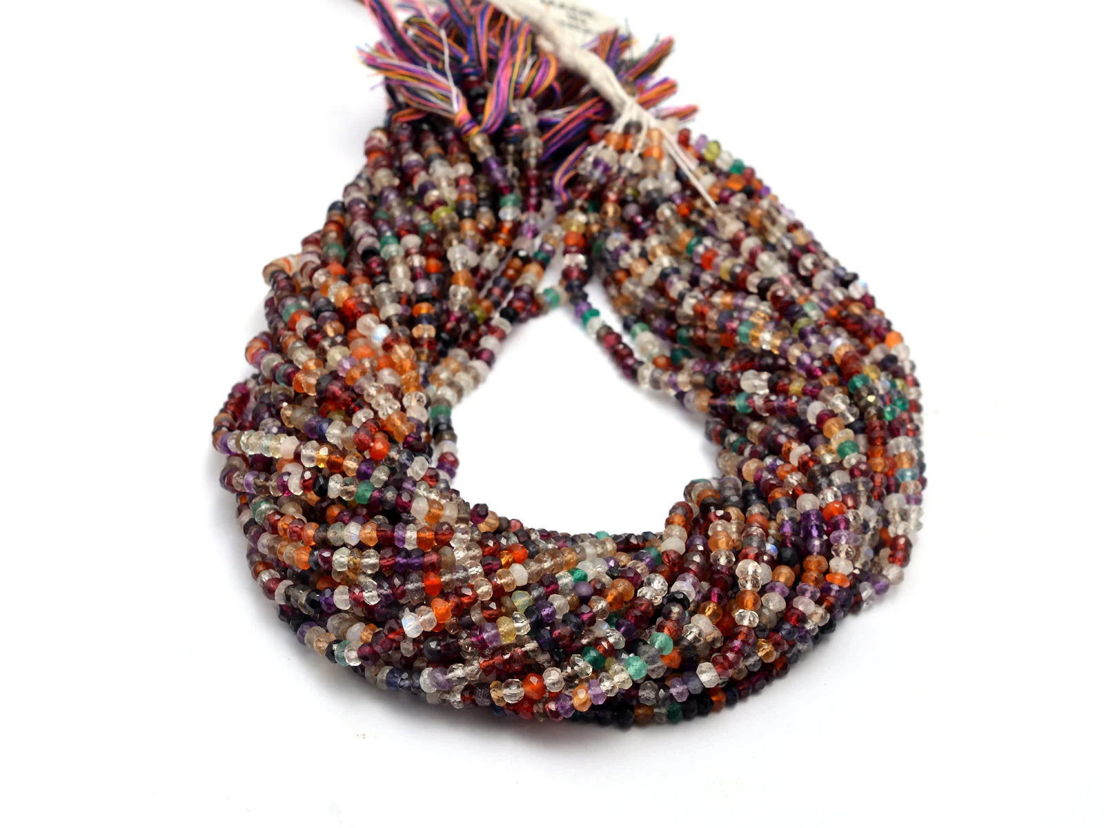 Mix Semi Precious Faceted Rondelle Beads, SKU716