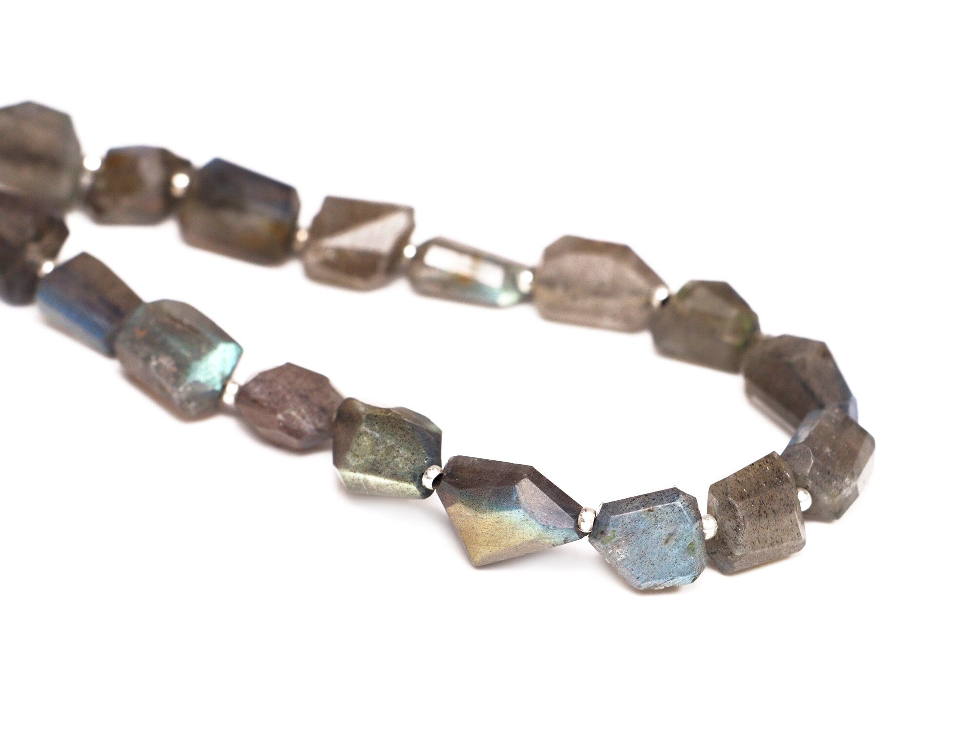 Black Labradorite Faceted Nuggets Beads, Labradorite Fancy Nuggets, Labradorite Jewelry Making Gemstone Beads 8 Inches Strand, SKU 016