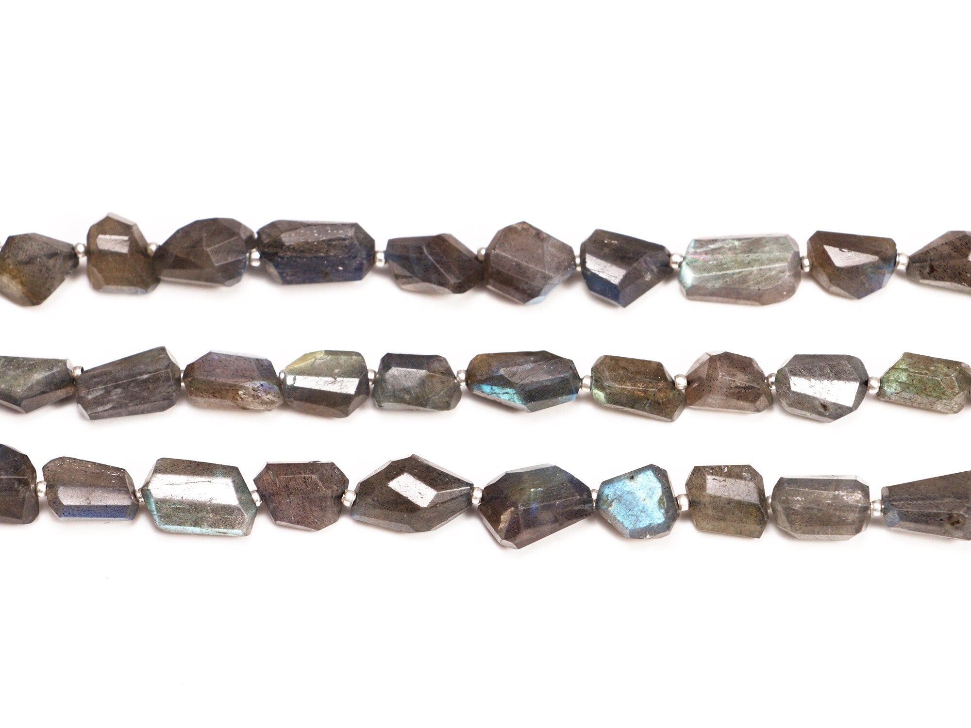 Black Labradorite Faceted Nuggets Beads, Labradorite Fancy Nuggets, Labradorite Jewelry Making Gemstone Beads 8 Inches Strand, SKU 016