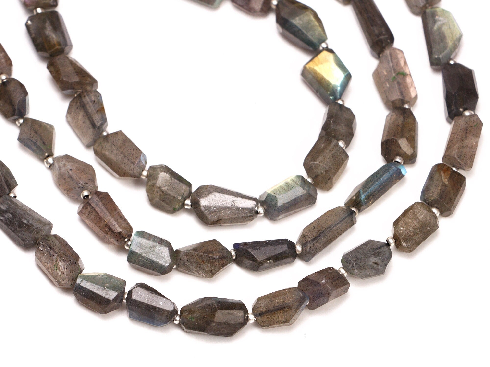 Black Labradorite Faceted Nuggets Beads, Labradorite Fancy Nuggets, Labradorite Jewelry Making Gemstone Beads 8 Inches Strand, SKU 016