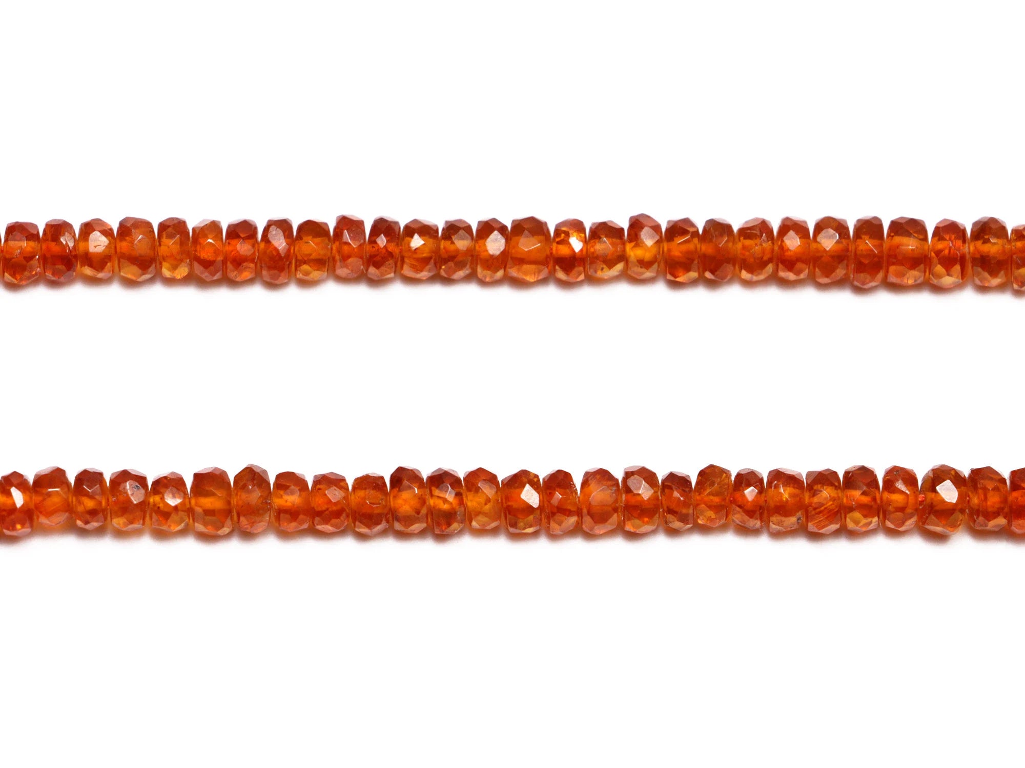 AA Quality Orange Kyanite Faceted Rondelle Beads, SKU2125