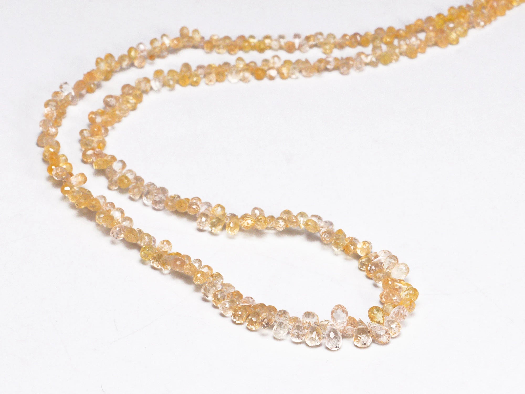 Light Yellow Sapphire Faceted Drop Beads, 2x3 mm To 3.5x5 mm, Yellow Sapphire Teardrops, Sapphire Jewelry Making Gemstone Beads SKU 2137