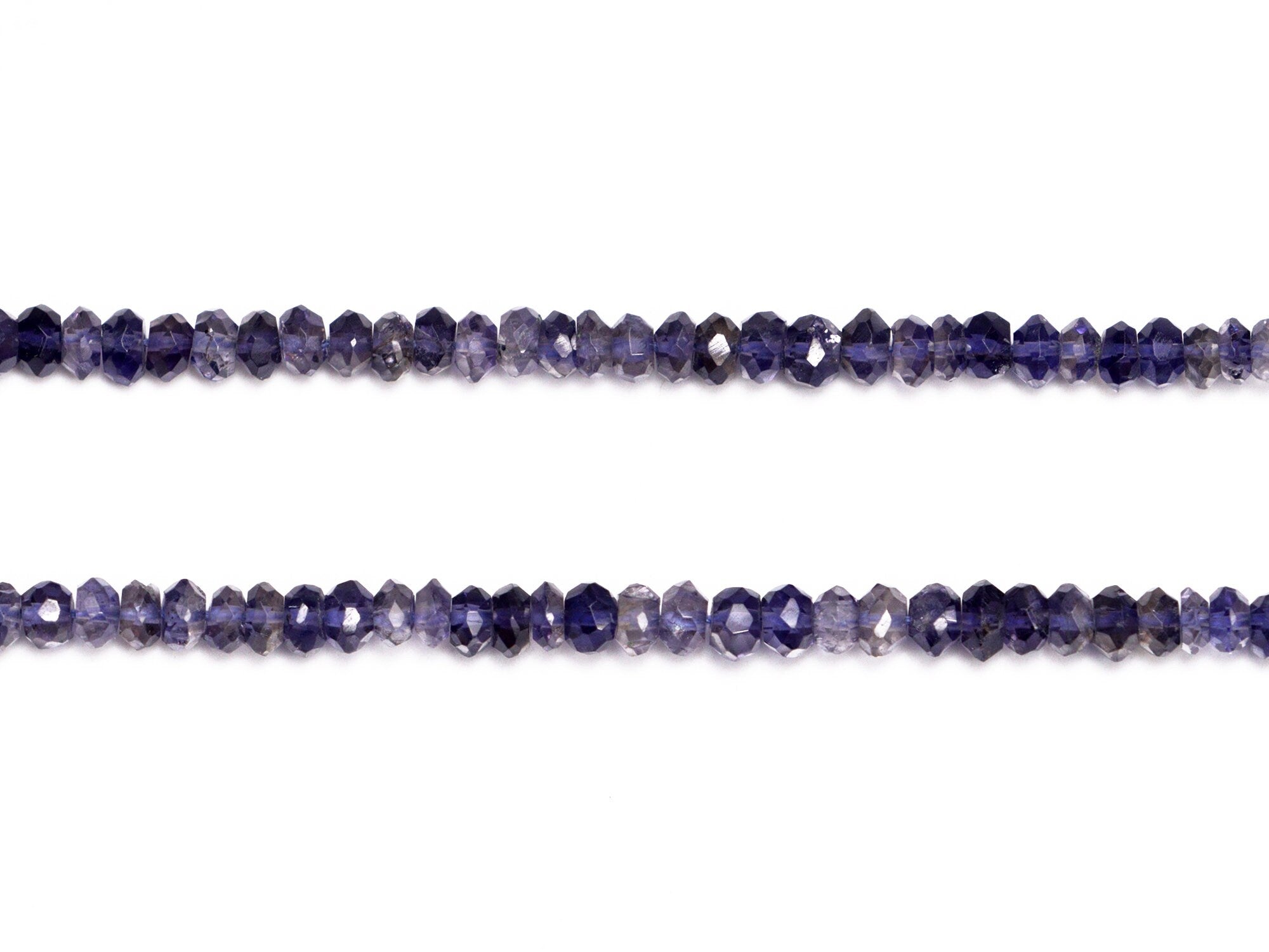 Iolite Faceted Rondelle Beads, 3.5 mm To 4.5 mm, Iolite Faceted Beads, Iolite Beads, Blue Iolite Jewelry Making Gemstone Beads