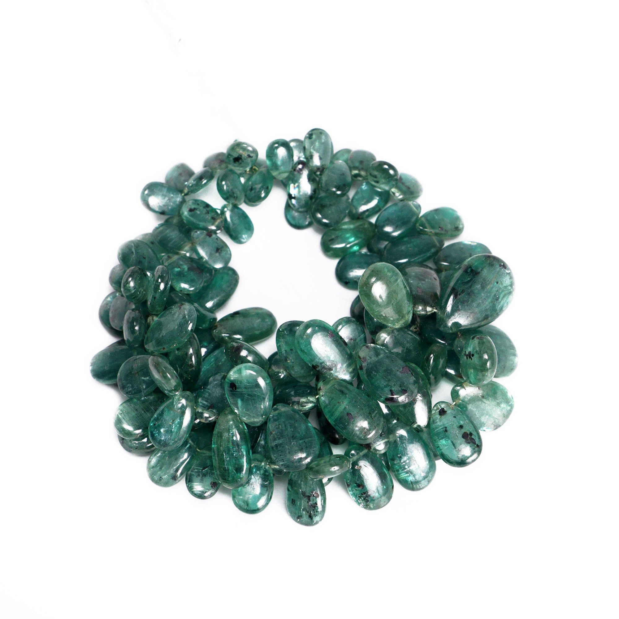 Natural Green Kyanite Smooth Pear Cut Beads, 5x8 To 10x16 mm, 9 Inch Strand Kyanite Beads Supplier, (SKU2156)