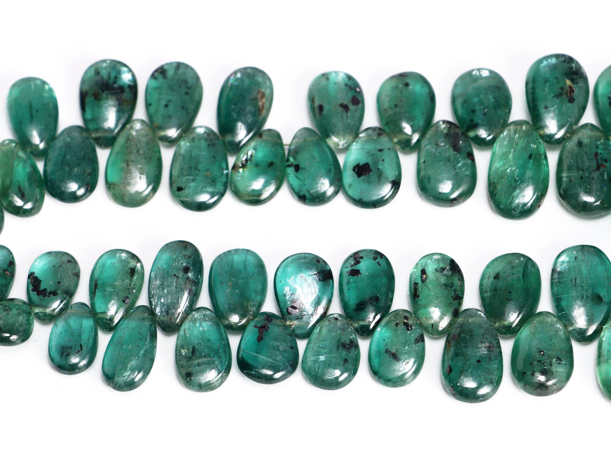 Natural Green Kyanite Smooth Pear Cut Beads, 5x8 To 10x16 mm, 9 Inch Strand Kyanite Beads Supplier, (SKU2156)
