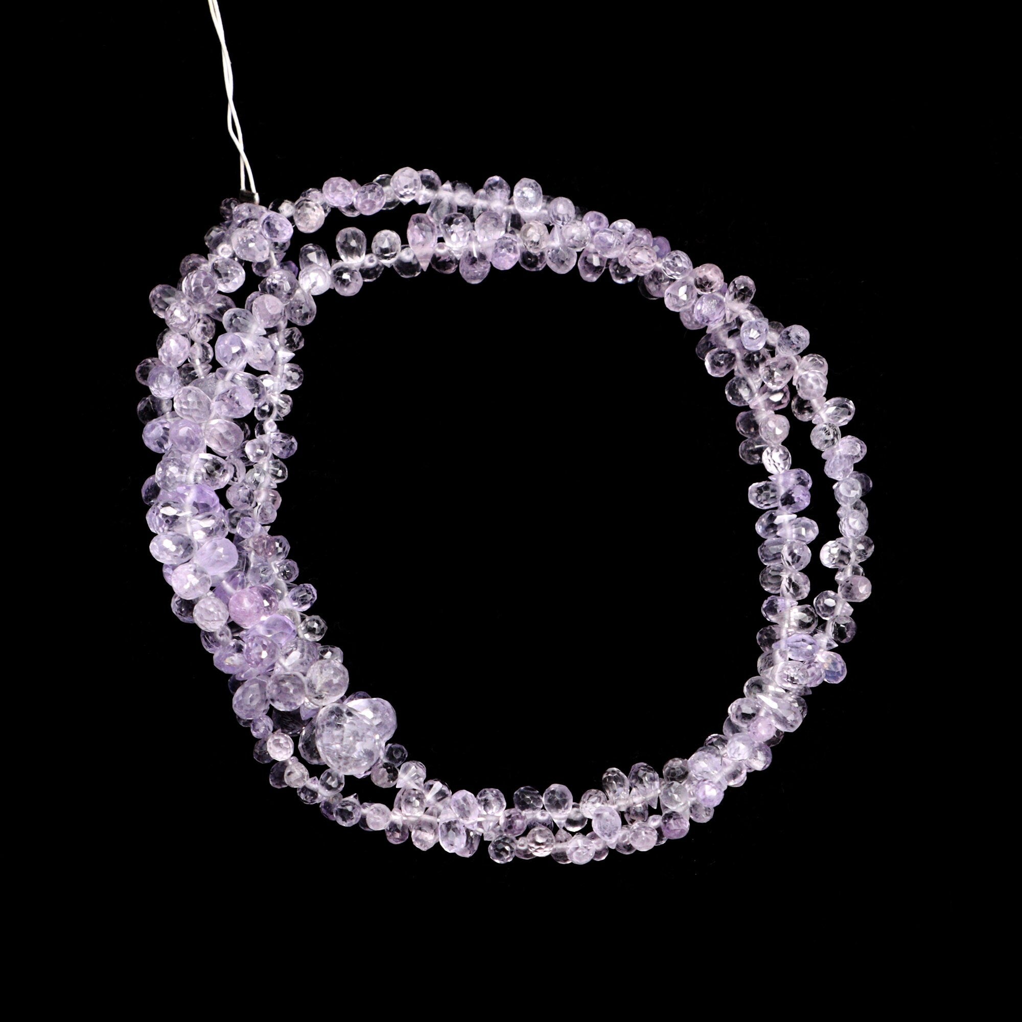 Pink Sapphire Faceted Briolette Drops Beads, 1.5x2 mm To 4.5x7.5 mm, Pink Sapphire Drops, Sapphire Jewelry Making Gemstone Beads