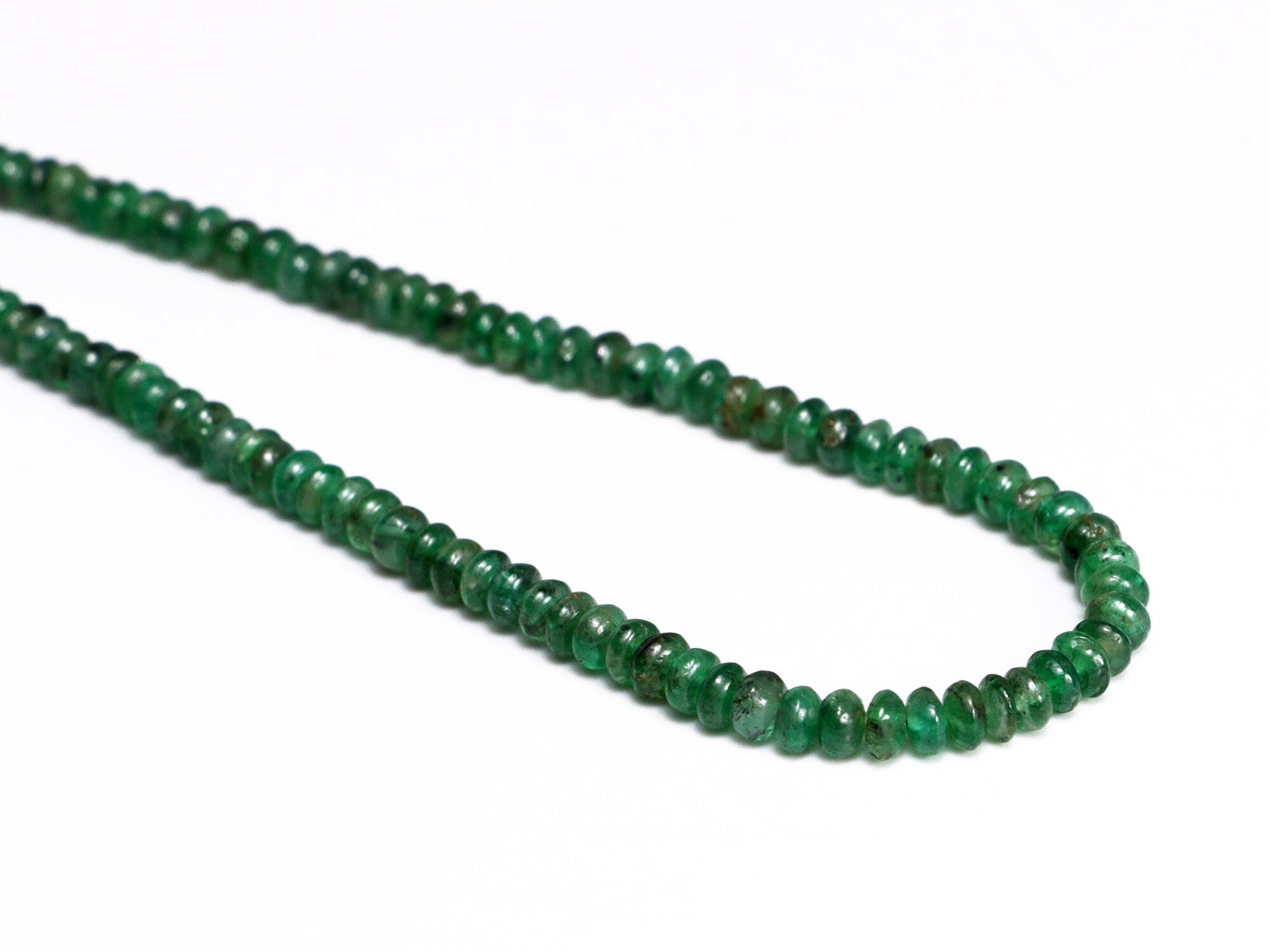 Emerald Smooth Rondelle Beads, 2 mm To 3.5 mm, SKU2150