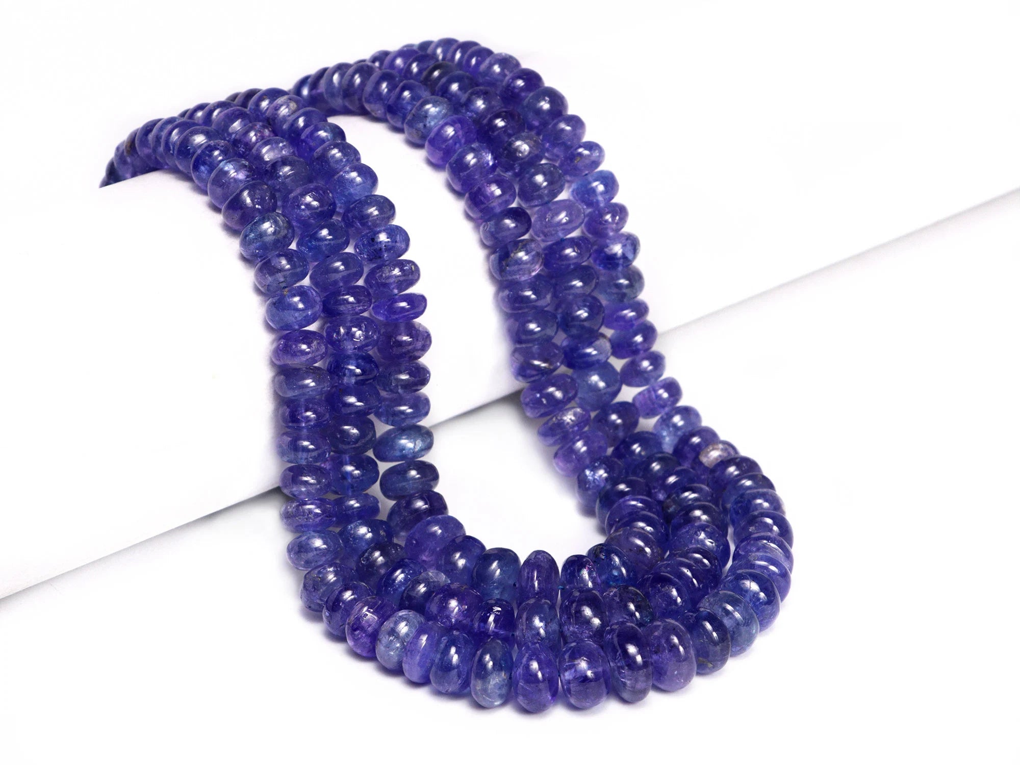 Natural Tanzanite Smooth Rondelle Beads, 4.5 mm To 10 mm, Tanzanite Rondelle Beads, Tanzanite Jewelry Making Gemstone Bead Necklace