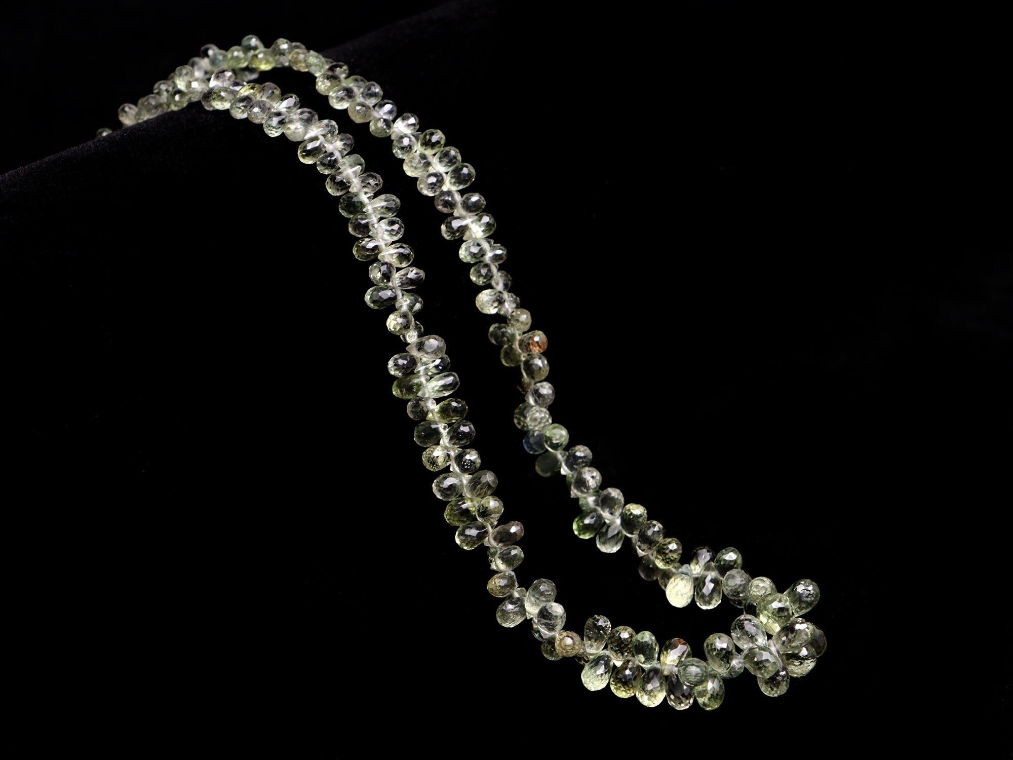 Light Green Sapphire Faceted Drops Beads, 2x3 mm To 5.5x8.5 mm, Green Sapphire Teardrops, Green Sapphire Jewelry Making Gemstone