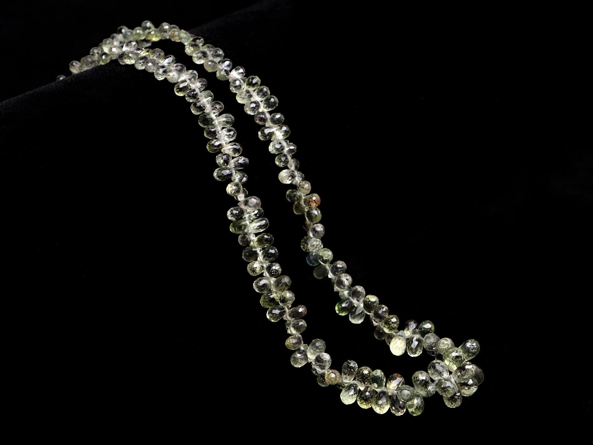 Light Green Sapphire Faceted Drops Beads, 2x3 mm To 5.5x8.5 mm, Green Sapphire Teardrops, Green Sapphire Jewelry Making Gemstone