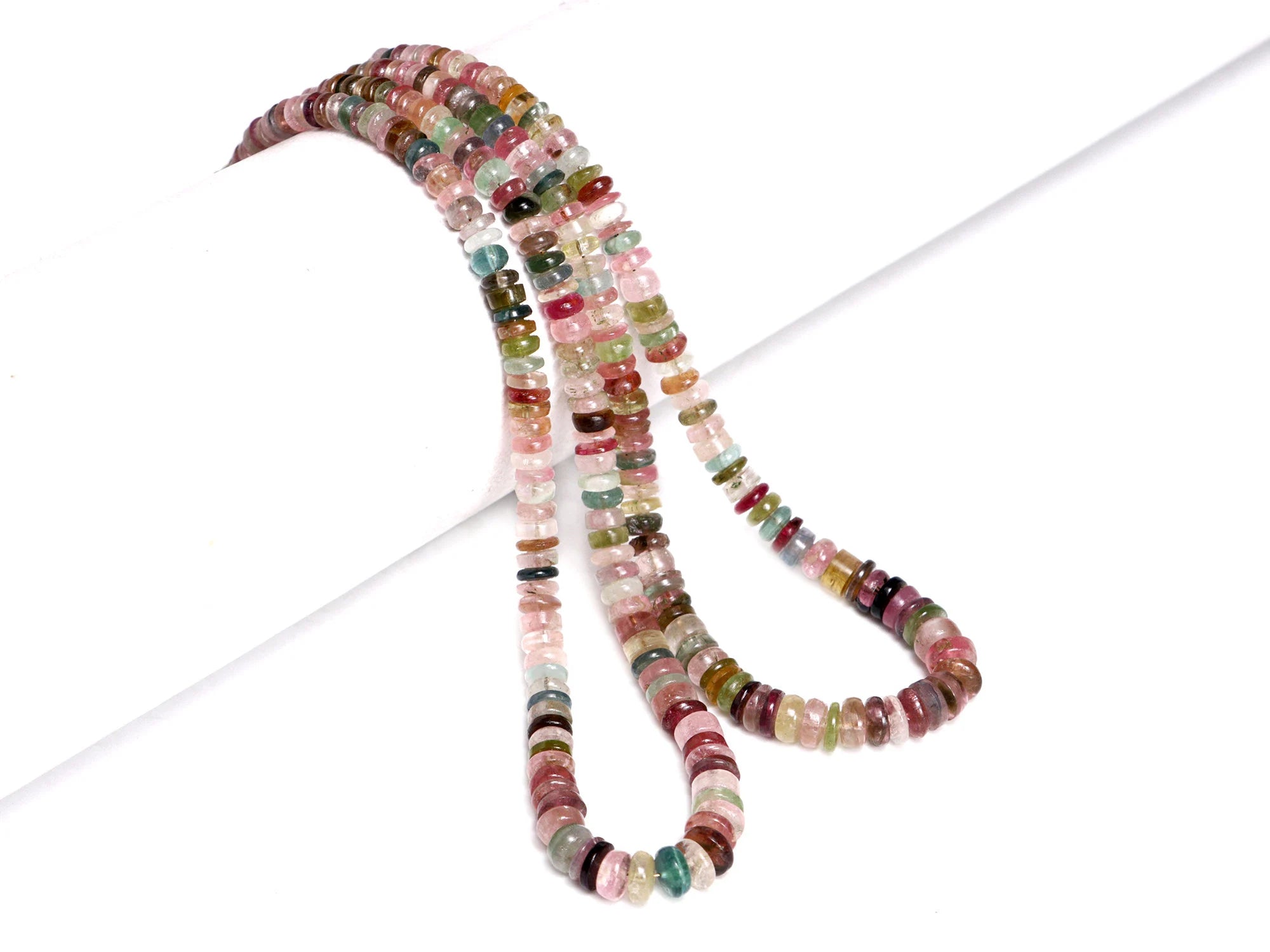 Natural Afghani Multi Tourmaline Smooth Heishi Tyre Beads, 2.5 mm To 6 mm, SKU2182