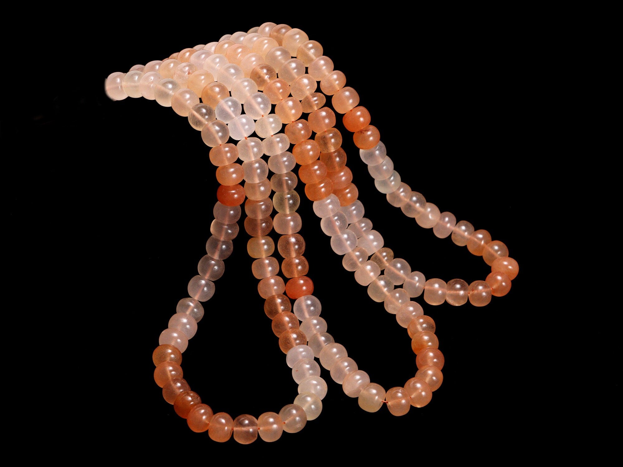 Natural Peach Aventurine Smooth Rondelle Beads, SKU2173