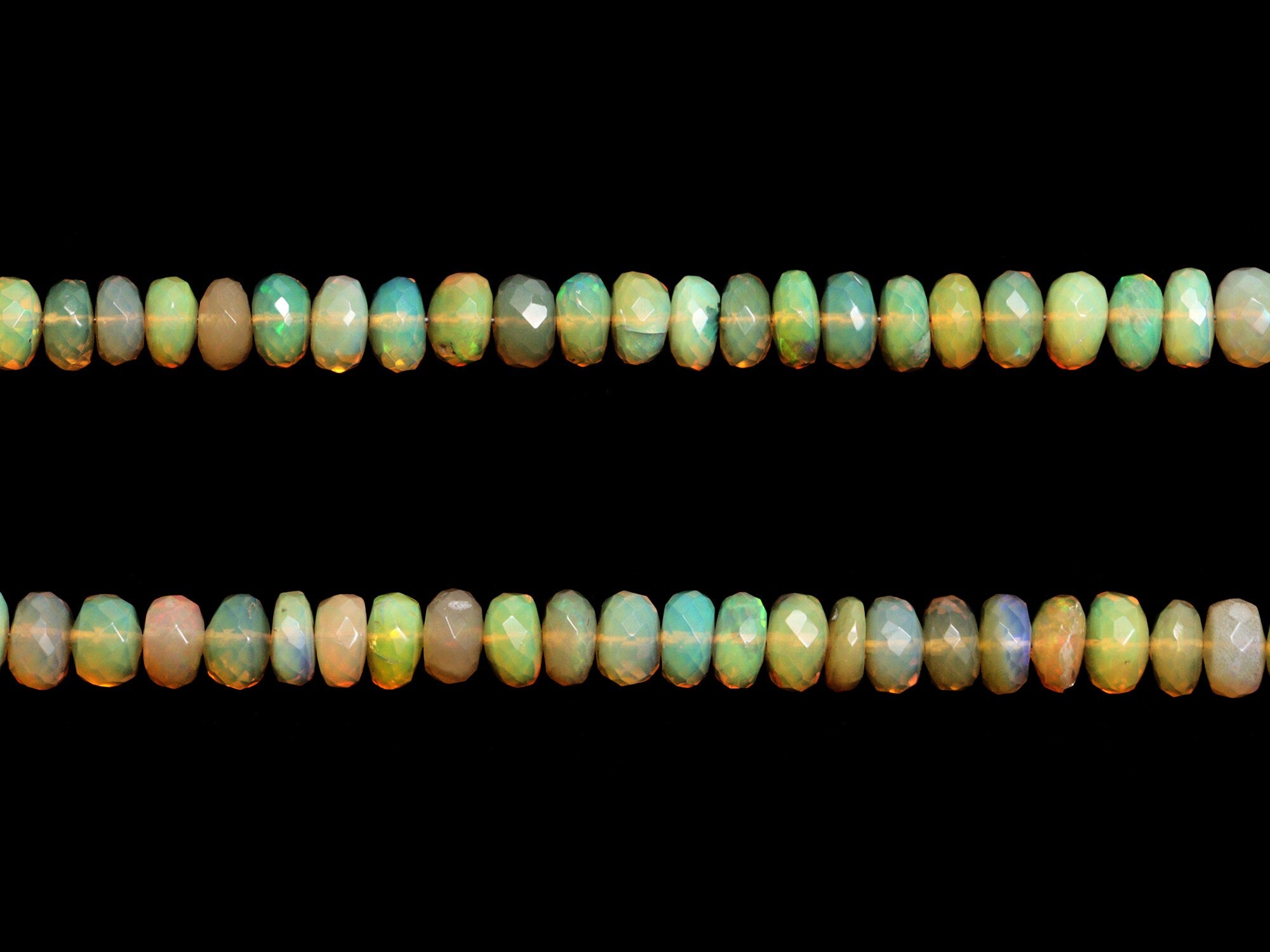 AAA Grade Natural Honey Ethiopian Opal Rondelle Beads, 5 To 9 mm, Unique Opal Beads, Beads for Jewelry, 17 Inches Beaded Strand (SKU156)