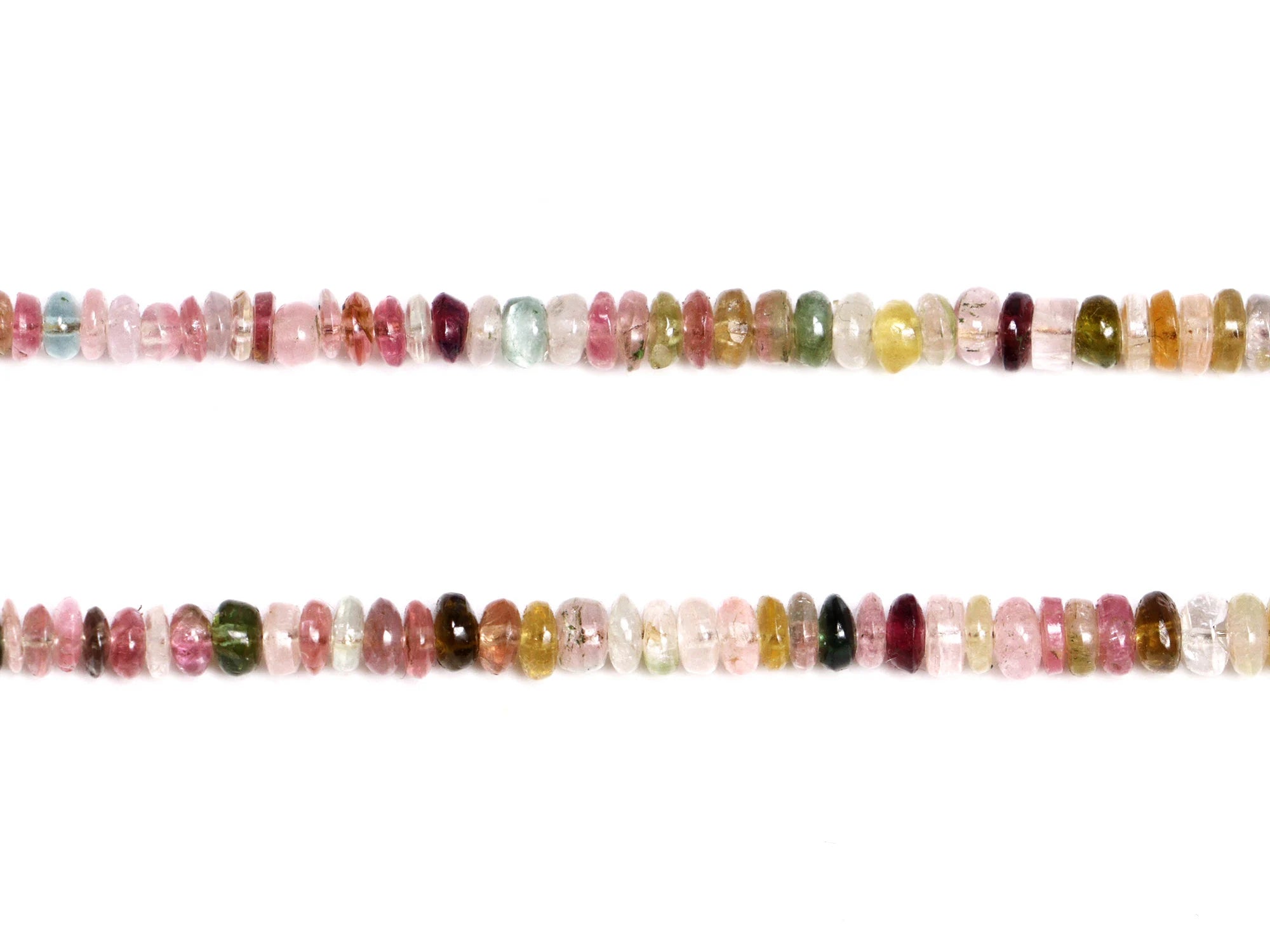 Natural Afghani Multi Tourmaline Smooth Heishi Tyre Beads, 2.5 mm To 6 mm, SKU2182