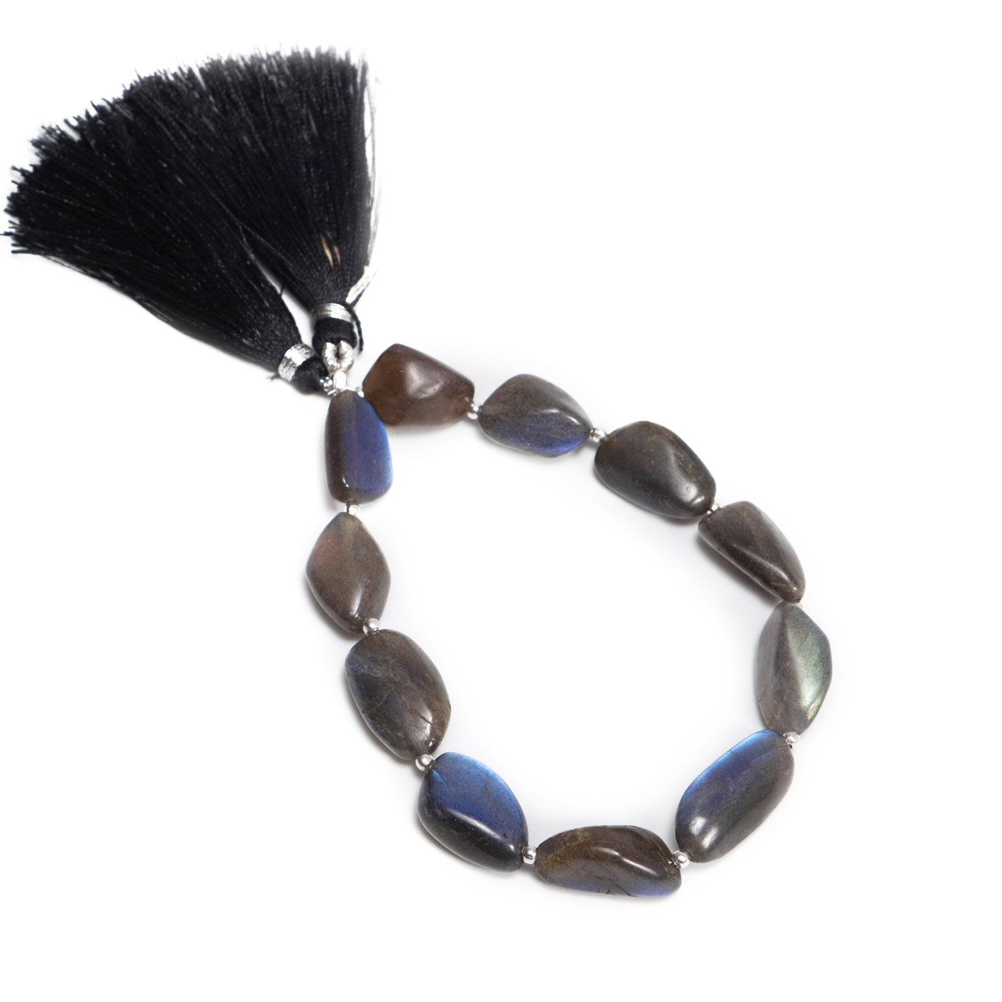 Purple Labradorite Smooth Nuggets Beads, Labradorite Nuggets Beads, Labradorite Tumble Jewelry Making Gemstone Beads, 8 Inch Strand, SKU 172