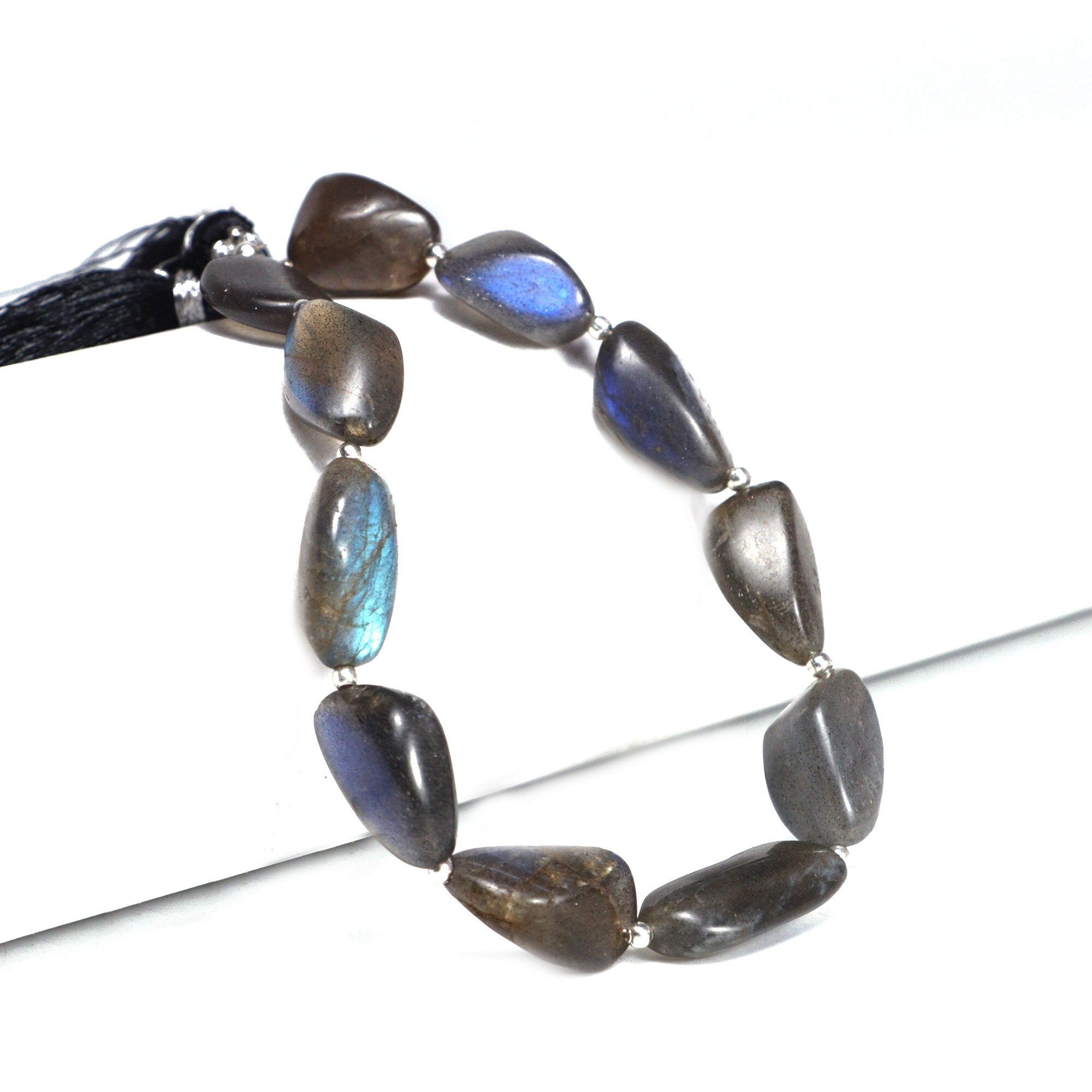 Purple Labradorite Smooth Nuggets Beads, Labradorite Nuggets Beads, Labradorite Tumble Jewelry Making Gemstone Beads, 8 Inch Strand, SKU 172