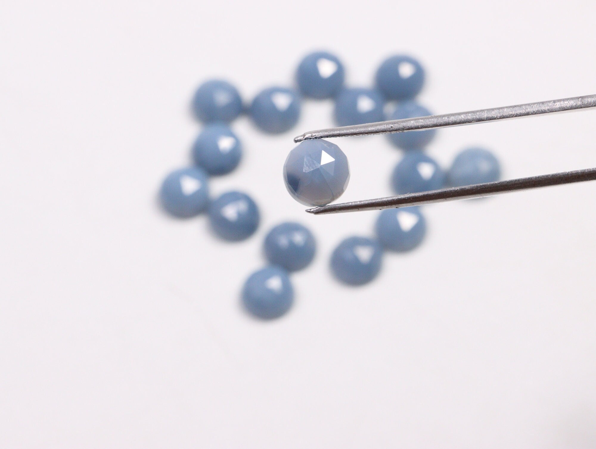 8 Pieces Lot Natural Dark Blue Opal Faceted Round Loose Gemstone, 8 mm, SKU2217