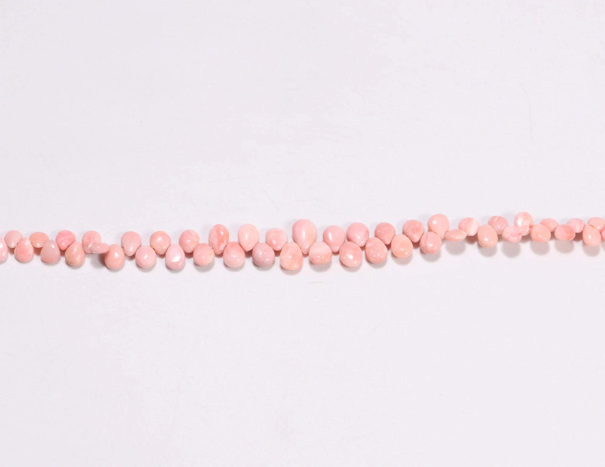 Natural Peach Opal Smooth Pear Beads, 3x4 mm To 5x7 mm, SKU2234