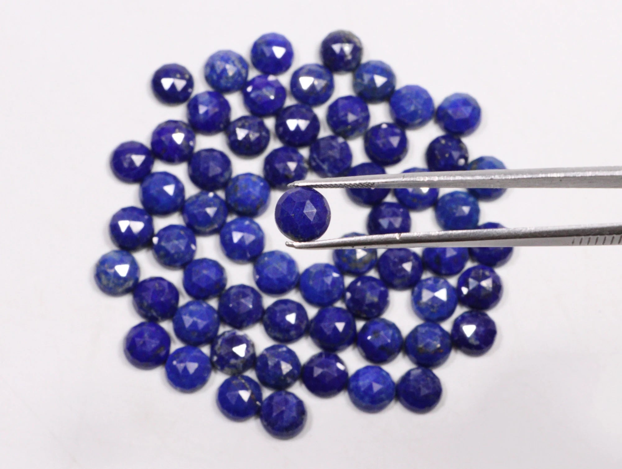Lapis Lazuli Faceted Round Loose Gemstone, 8 mm, SKU2228