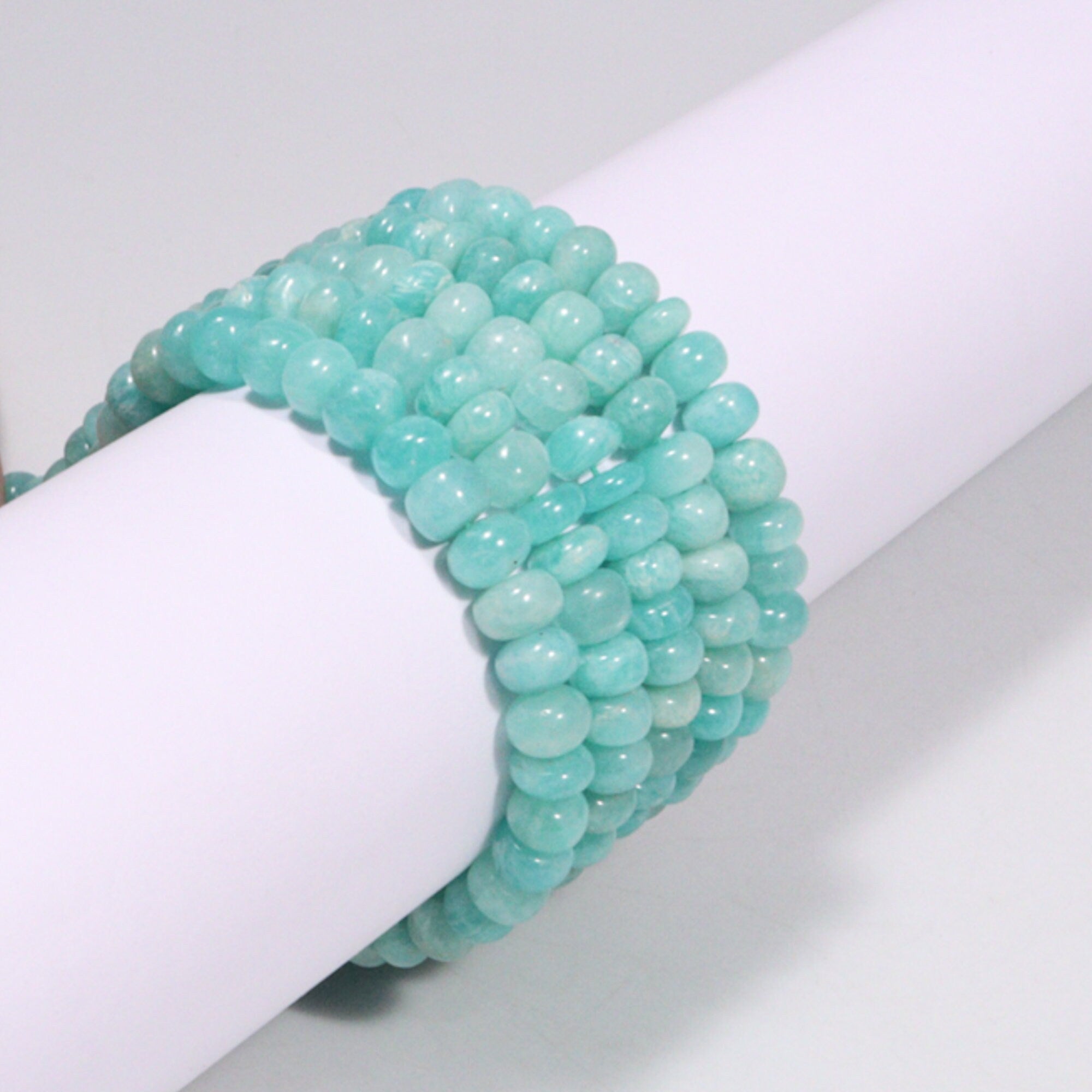 Amazonite Smooth Rondelle Beads, Amazonite Rondelle Beads, SKU2213