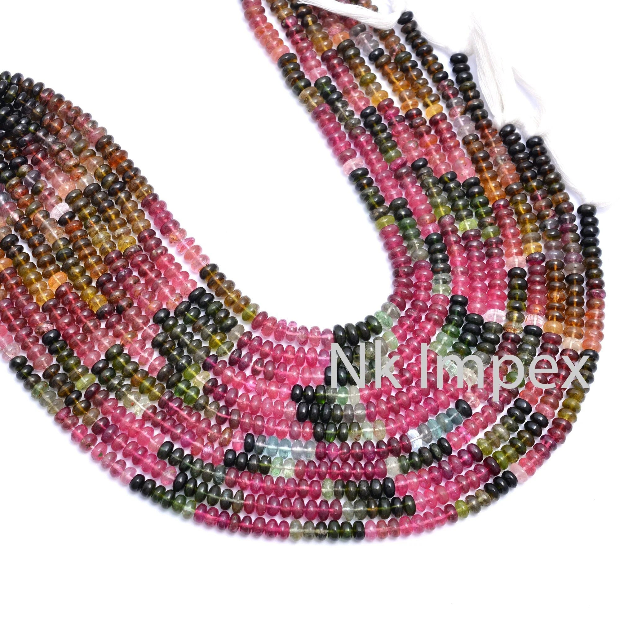 Natural Tourmaline Beads, 6 mm Beads, Smooth Beads, Rondelle Beads, Tourmaline Beads, Best Quality Tourmaline Beads, 13" Strand (SKU208)