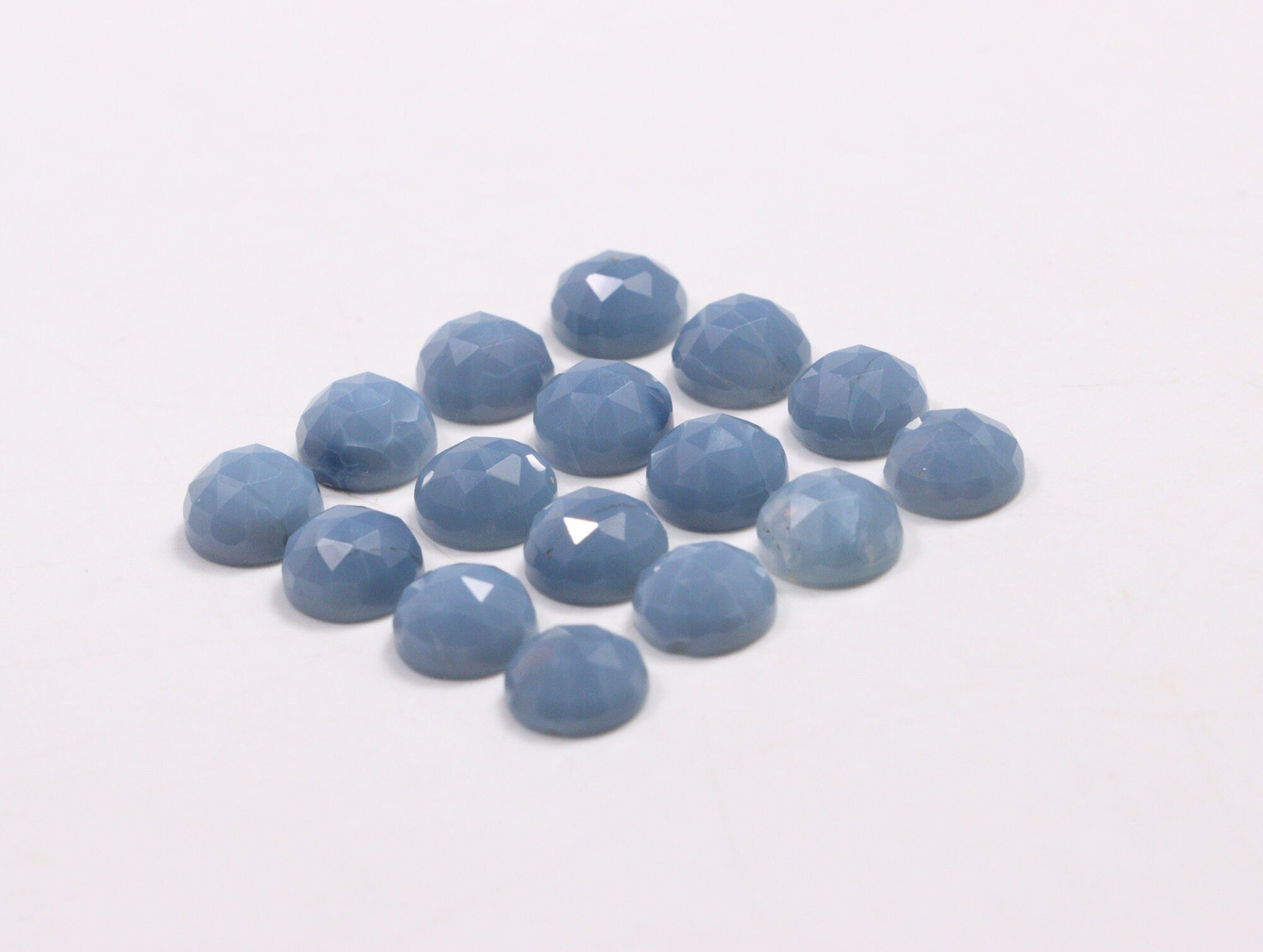 8 Pieces Lot Natural Dark Blue Opal Faceted Round Loose Gemstone, 8 mm, SKU2217