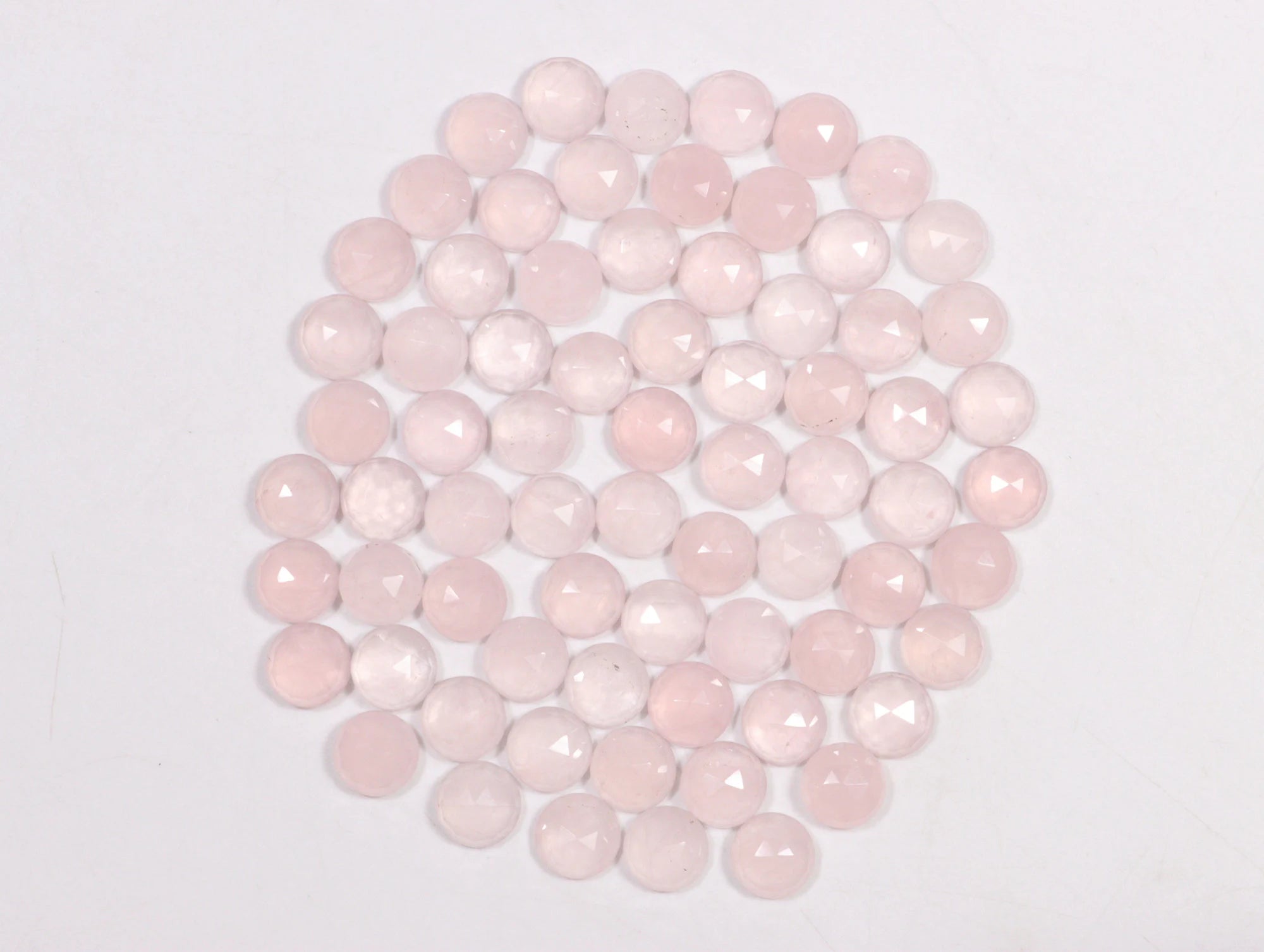 Rose Quartz Faceted Round Loose Gemstone, 8 mm, SKU2219